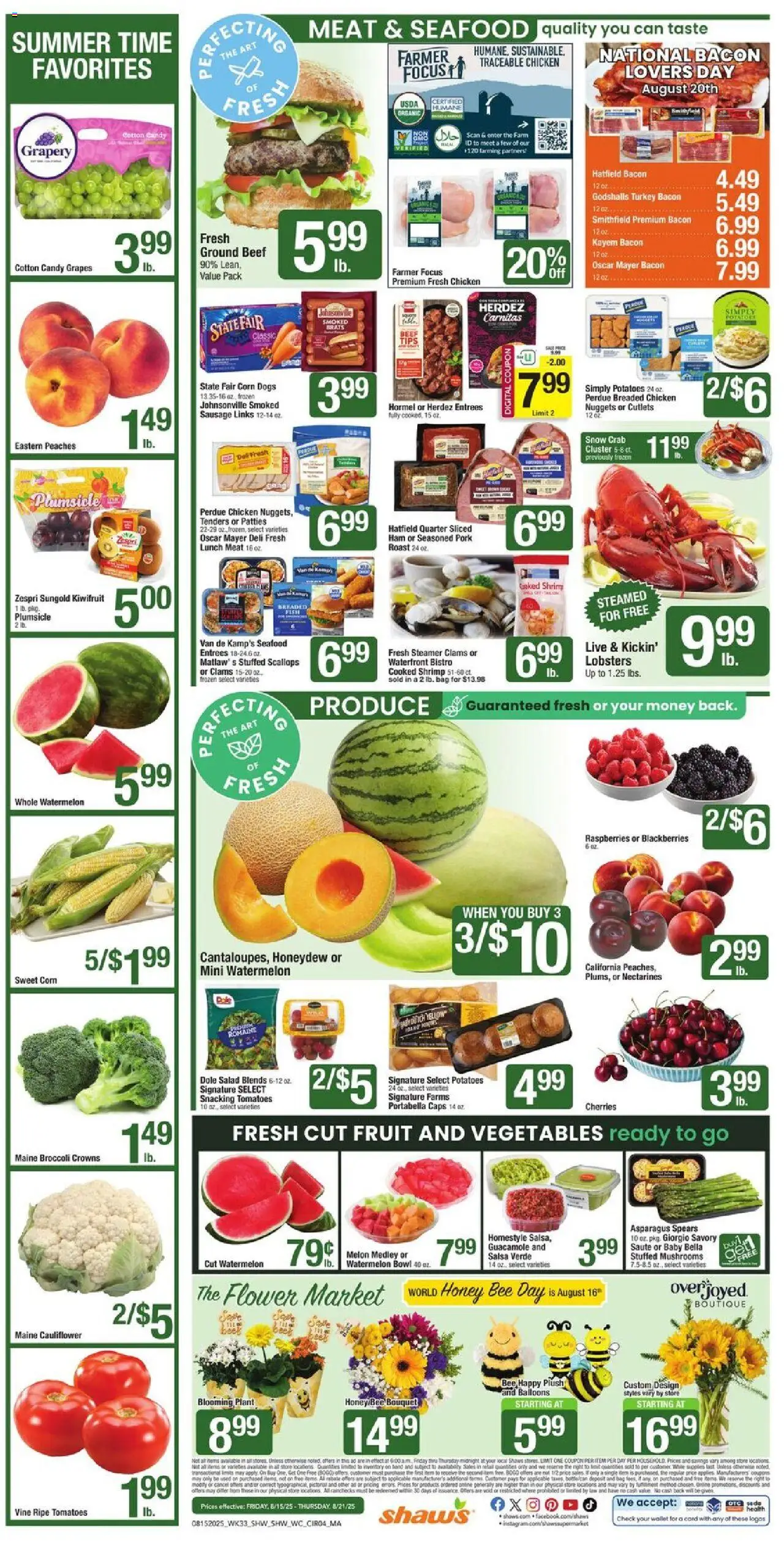 Shaw's Weekly Ad - MA - valid from 15.08.2025 | Page: 4 | Products: Tomatoes, Fish, Potatoes, Wallet