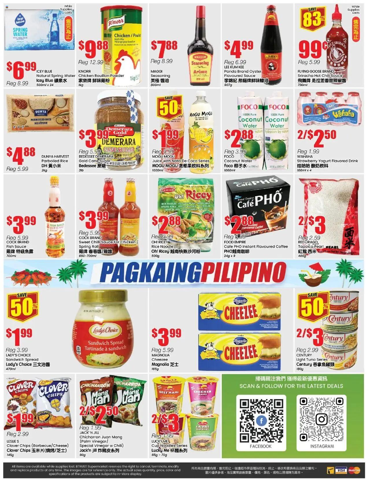 Btrust Supermarket flyer valid from 03.10.2025 | Page: 4 | Products: Noodles, Beef, Juice, Chicken