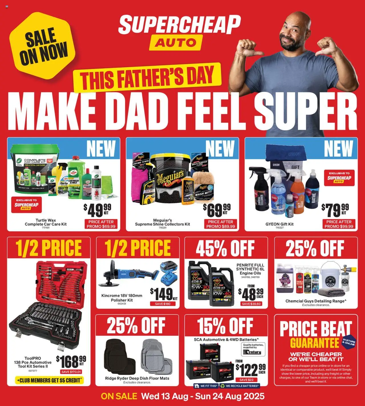 Supercheap Auto catalogue - valid from 13.08.2025 | Page: 1 | Products: Cleaner, Coat