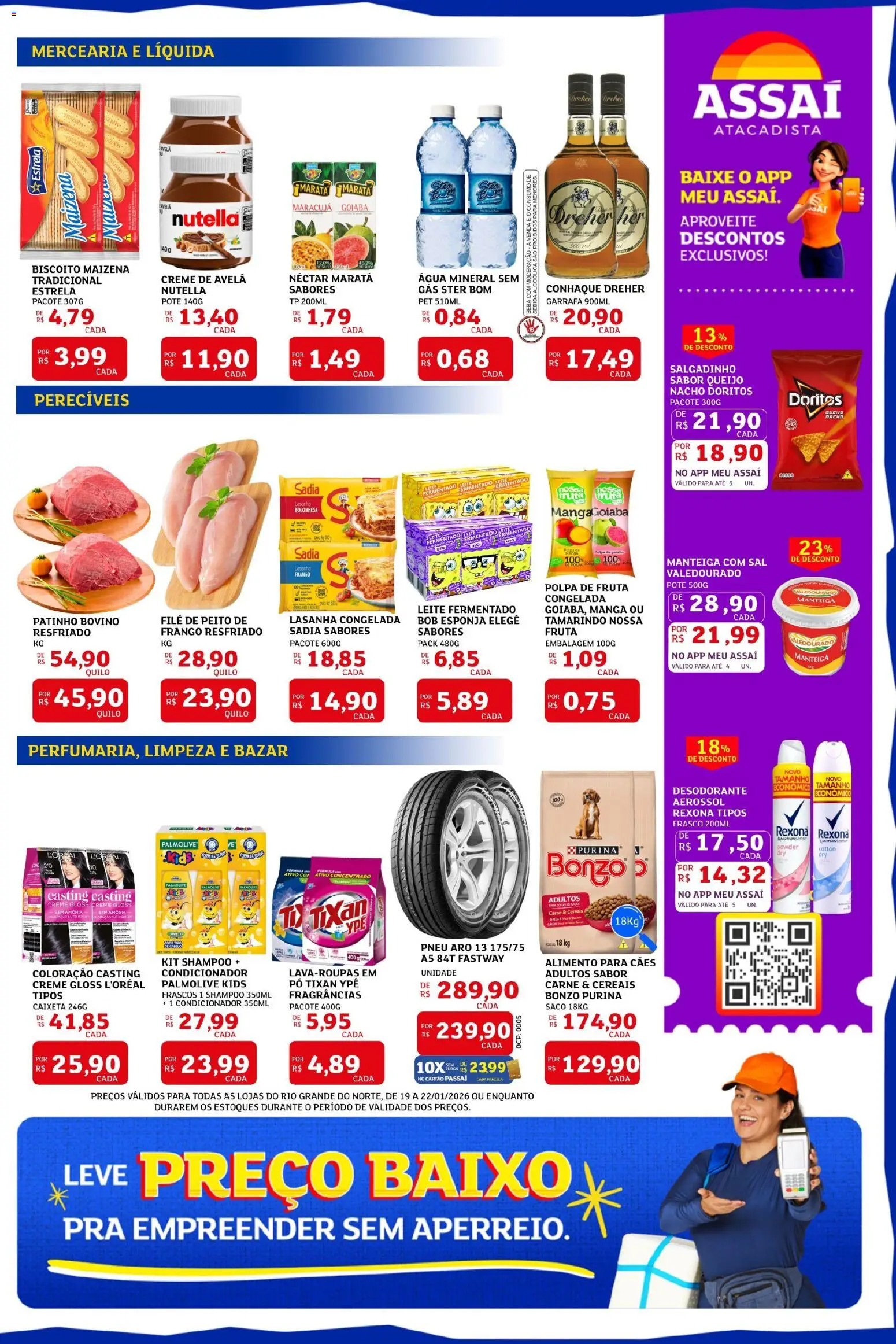 Assaí Atacadista Folheto - válido de 19.01.2026 | Página: 2 | Produtos: Condicionador, Carne, Baixo, Rexona