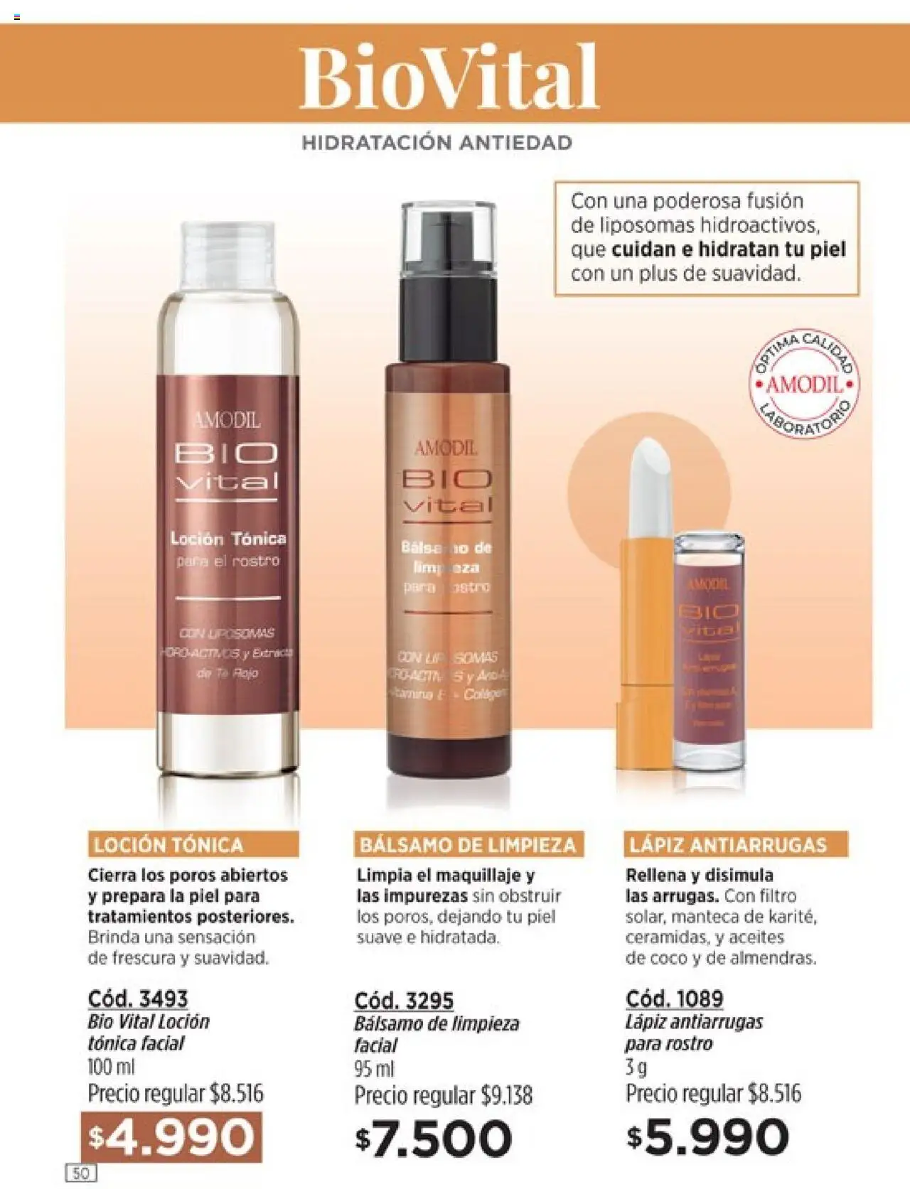 Catálogo Amodil Campaña 17/2025 │ válido desde el 14.10.2025 | Página: 50 | Productos: Maquillaje, Loción, Bálsamo, Manteca