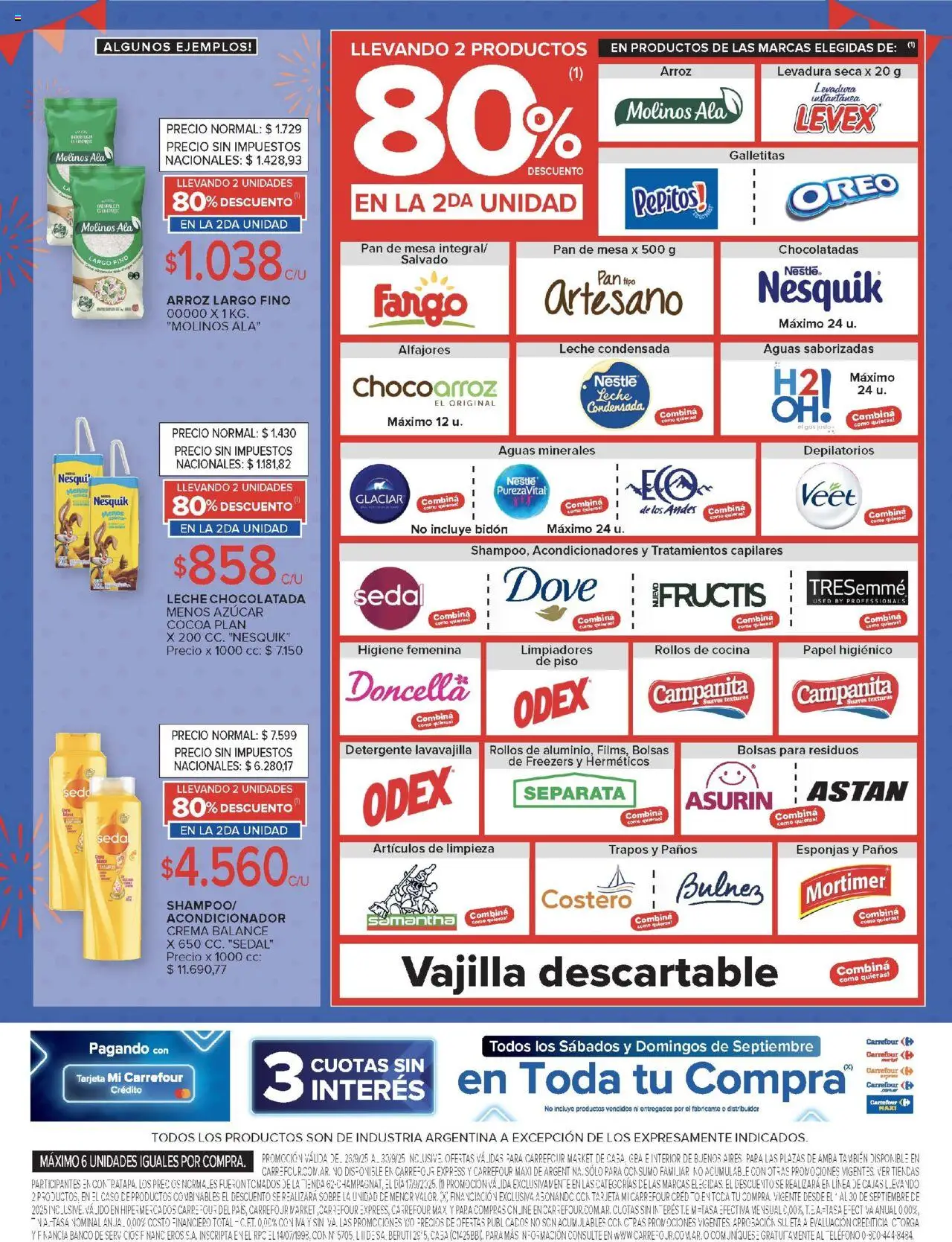 Carrefour Market catálogo │ válido desde el 26.09.2025 | Página: 4 | Productos: Banco, Azucar, Detergente, Pan