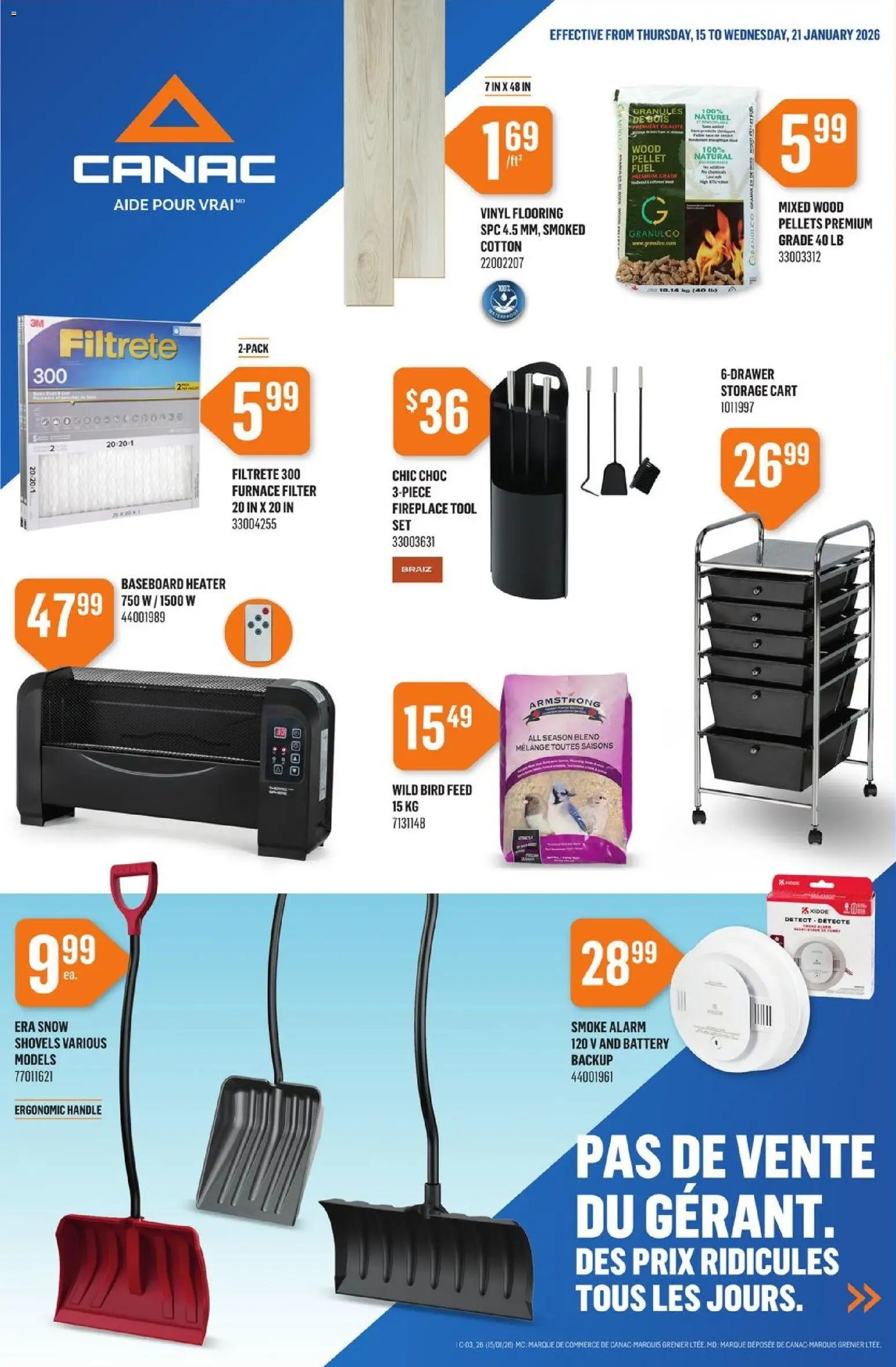 Canac flyer valid from 15.01.2026 | Page: 1 | Products: Battery