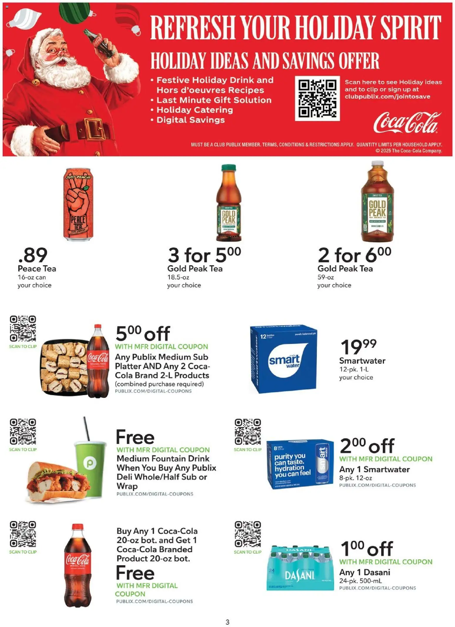 Publix Extra Savings - valid from 13.12.2025 | Page: 3 | Products: Clip, Tea, Water, Pear