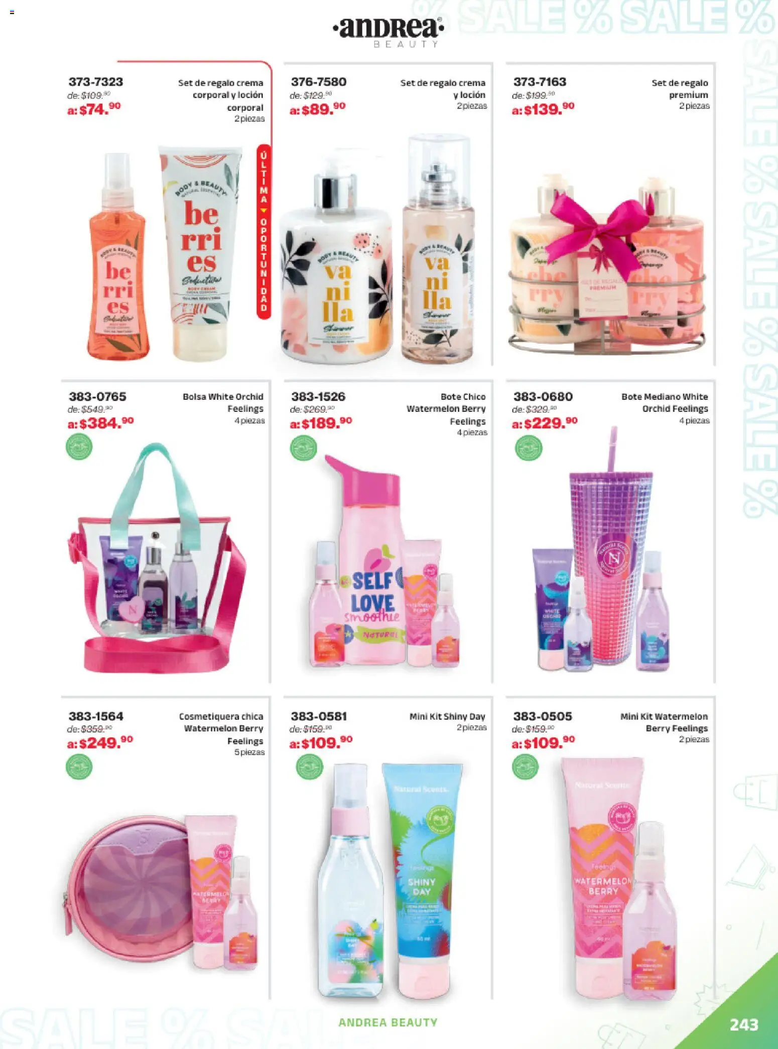 Nuevas ofertas de Andrea válidas en toda la República Mexicana desde el 21.12.2025. ¡Encuentra las mejores ofertas en Andrea catálogo Outlet! | Página: 243 | Productos: Crema, Bolsa, Loción