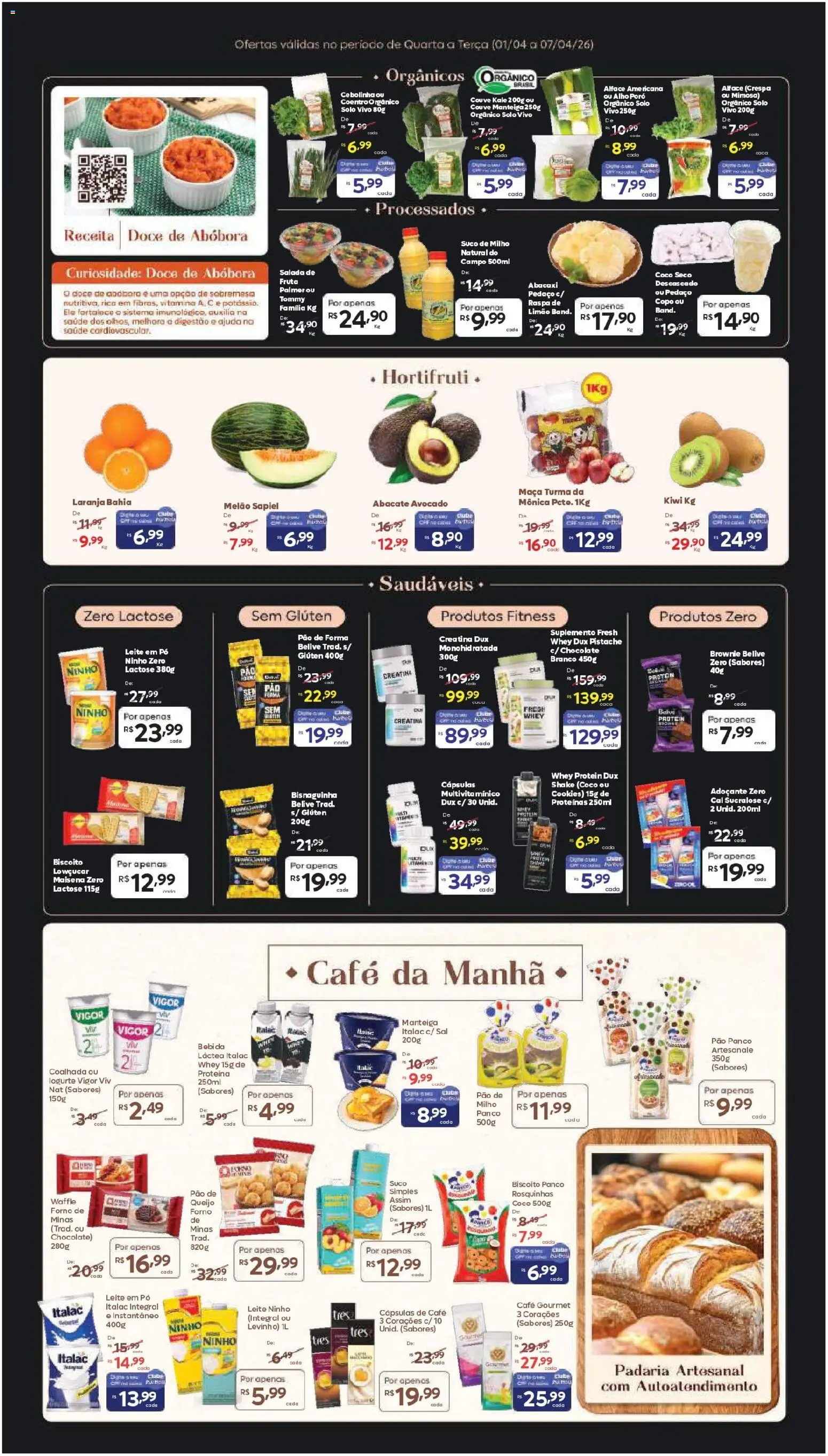 Barbosa Supermercados Folheto - válido de 01.04.2026 | Página: 2 | Produtos: Melão, Biscoito, Pão, Café
