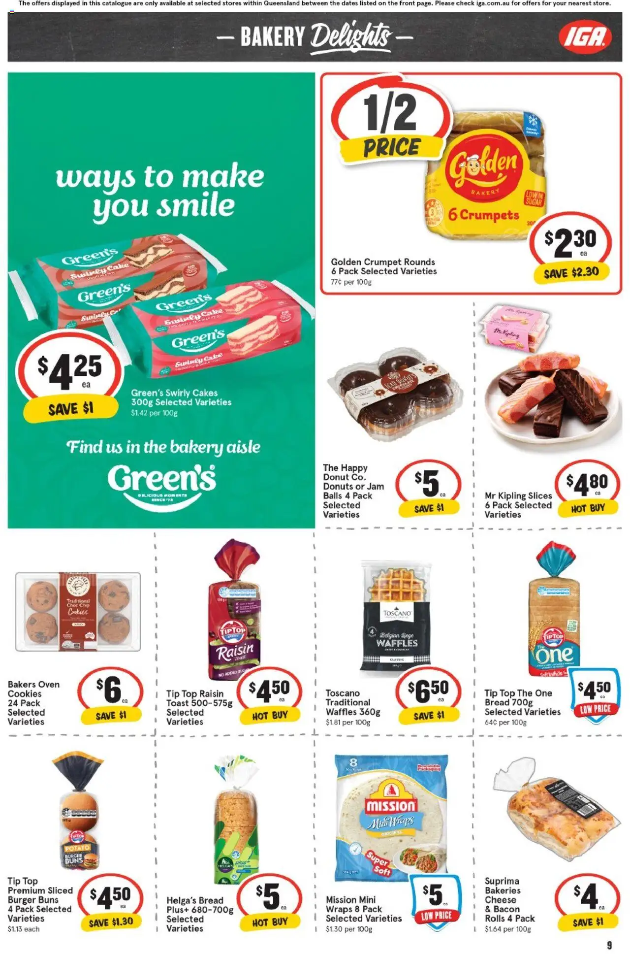 IGA catalogue - valid from 13.08.2025 | Page: 10 | Products: Cheese, Bread, Sugar, Bakery