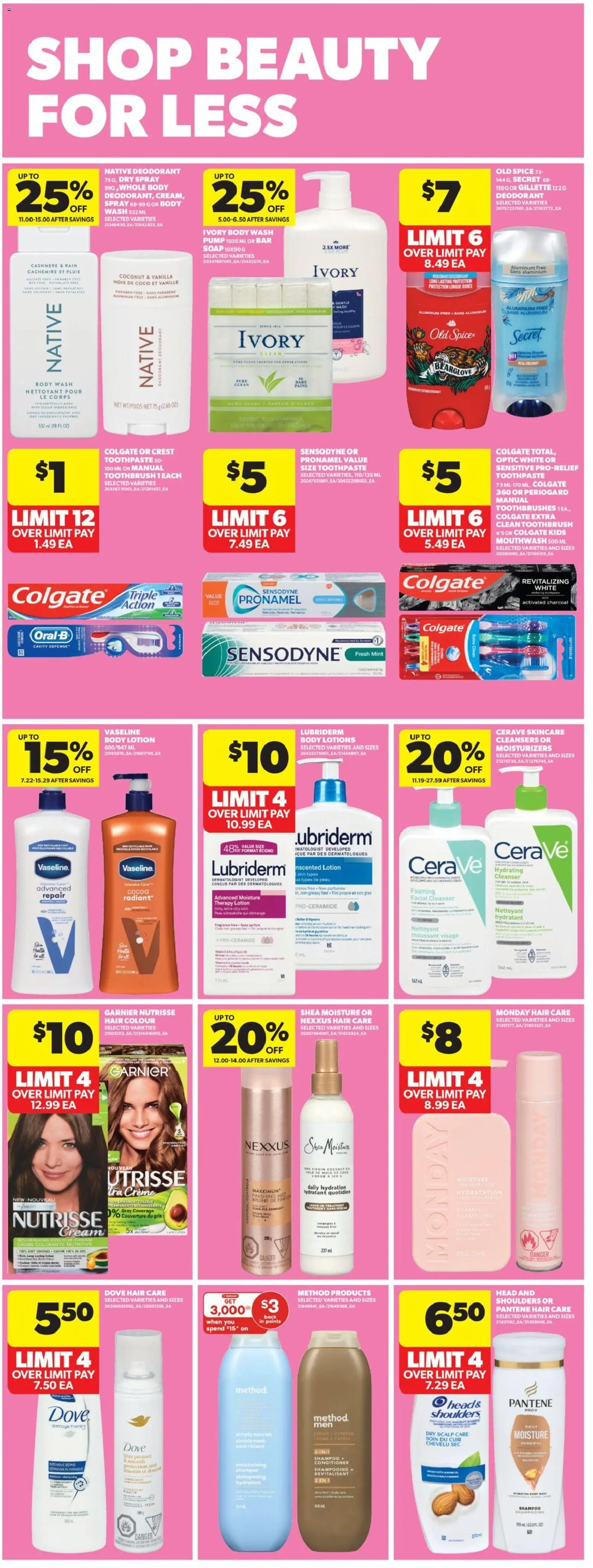 Real Canadian Superstore flyer valid from 25.12.2025 | Page: 15 | Products: Cream, Shampoo, Conditioner, Soap