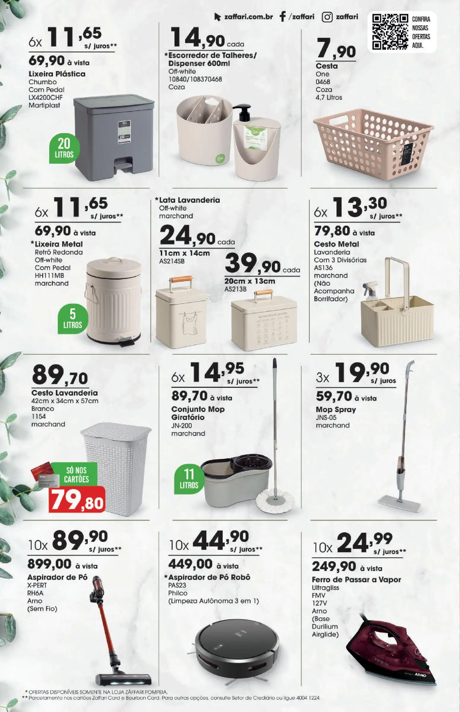 Zaffari Folheto - válido de 06.11.2025 | Página: 8 | Produtos: Aspirador de pó, Mop, Lixeira, Bourbon