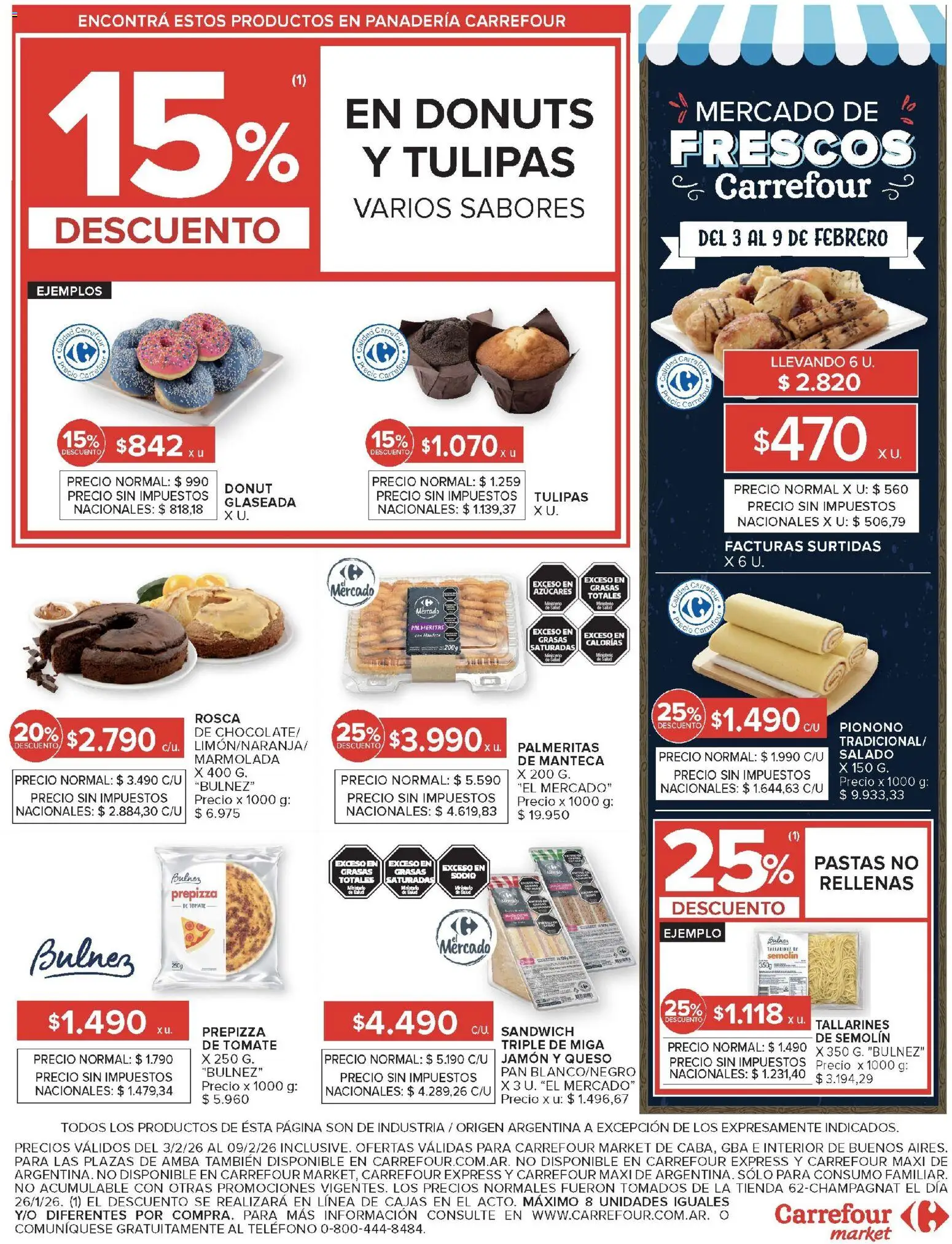 Carrefour - Ofertas Hiper │ válido desde el 03.02.2026 | Página: 55 | Productos: Tomate, Queso, Pan, Pionono