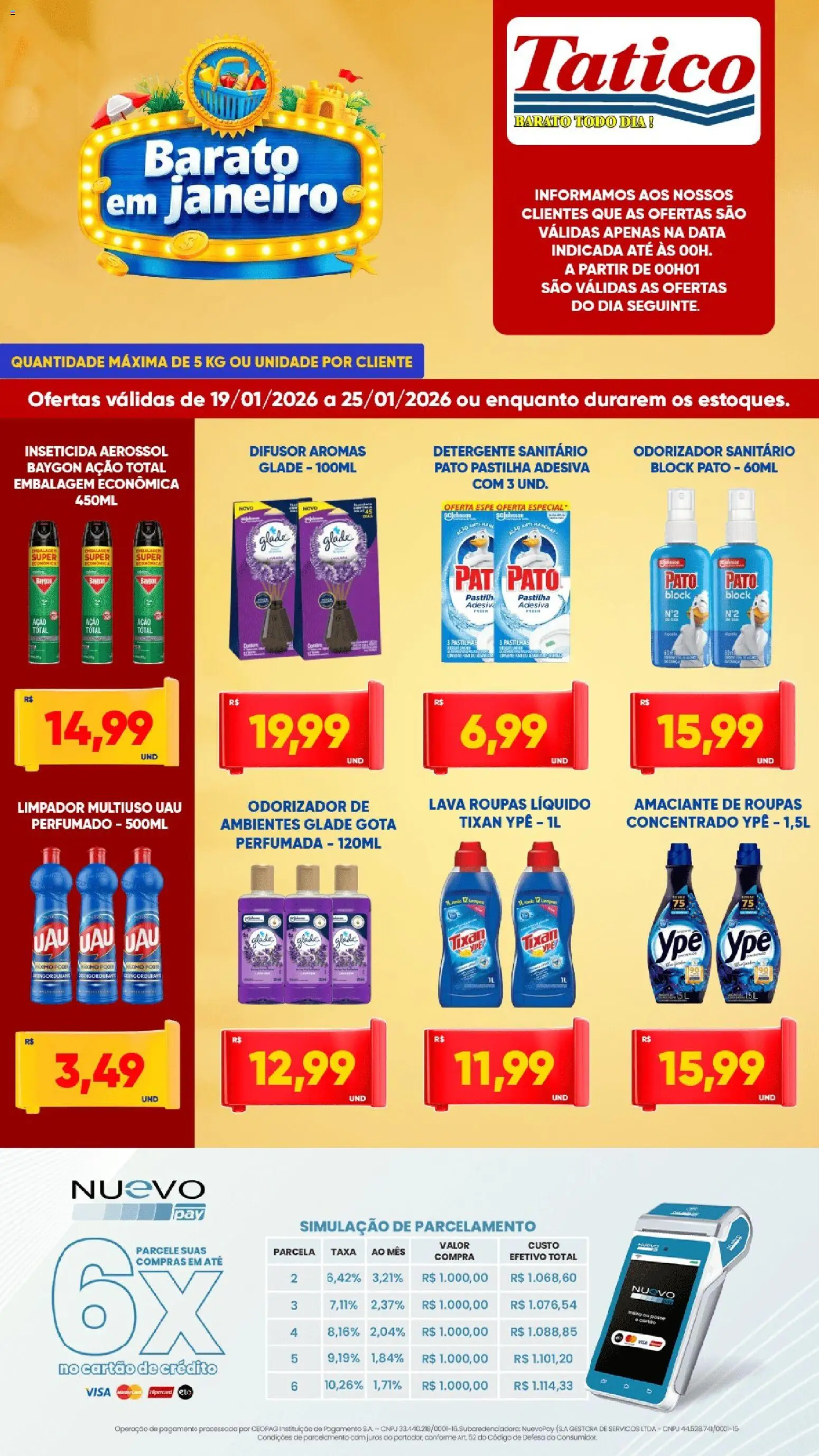 Tatico Folheto - válido de 19.01.2026 | Página: 5 | Produtos: Amaciante de roupas, Detergente, Roupas, Inseticida