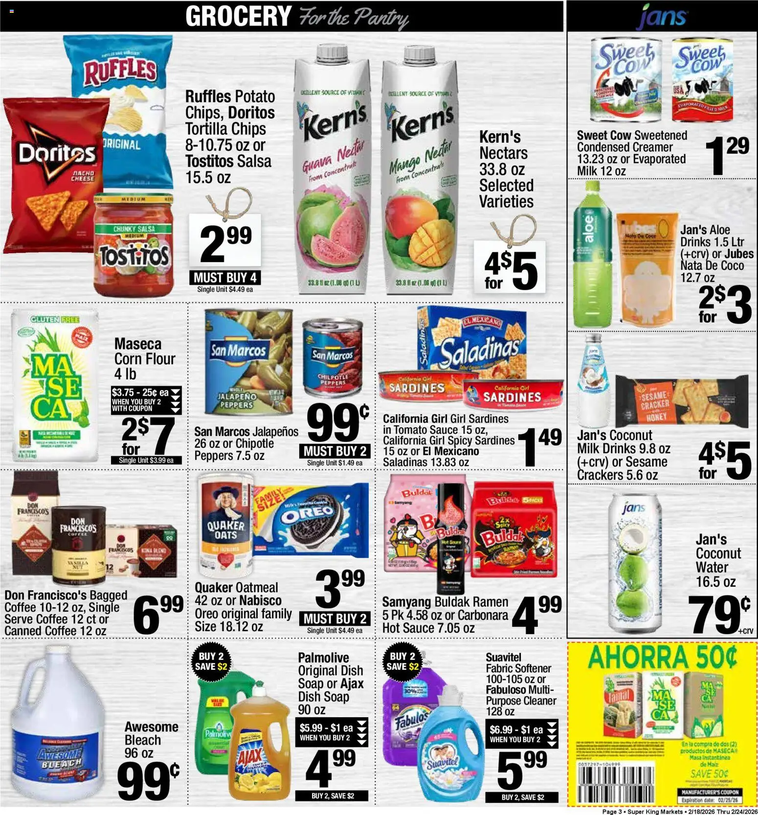 Super King - Weekly Ad - valid from 25.02.2026 | Page: 5 | Products: Soap, Water, Sauce, Date
