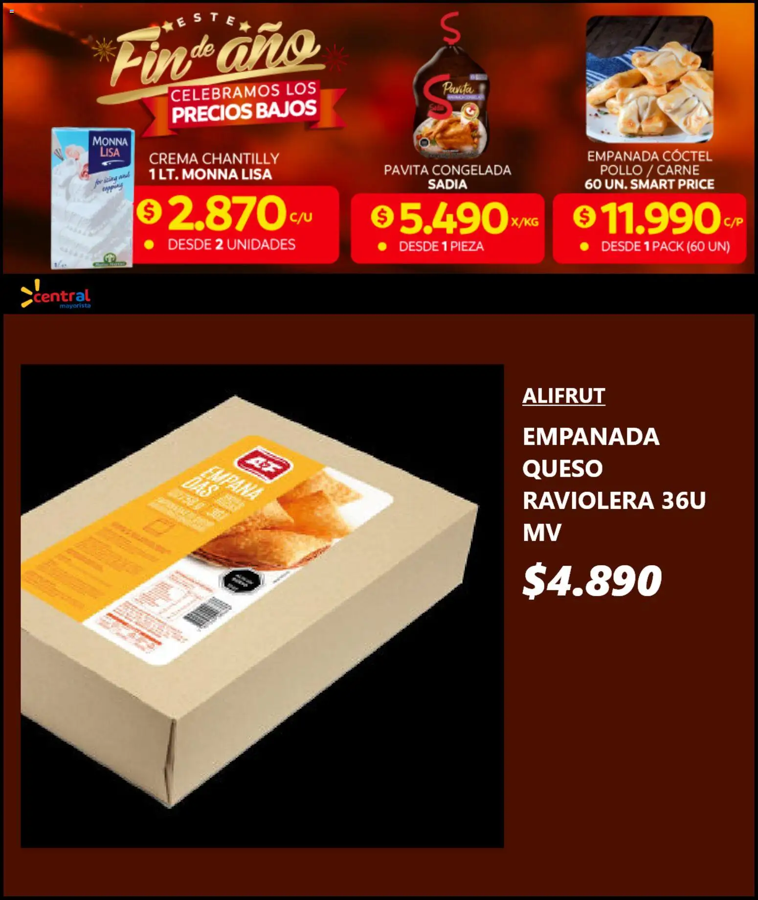 Central Mayorista ofertas  │ válido desde el 10.11.2025 | Página: 4 | Productos: Queso, Pollo, Crema
