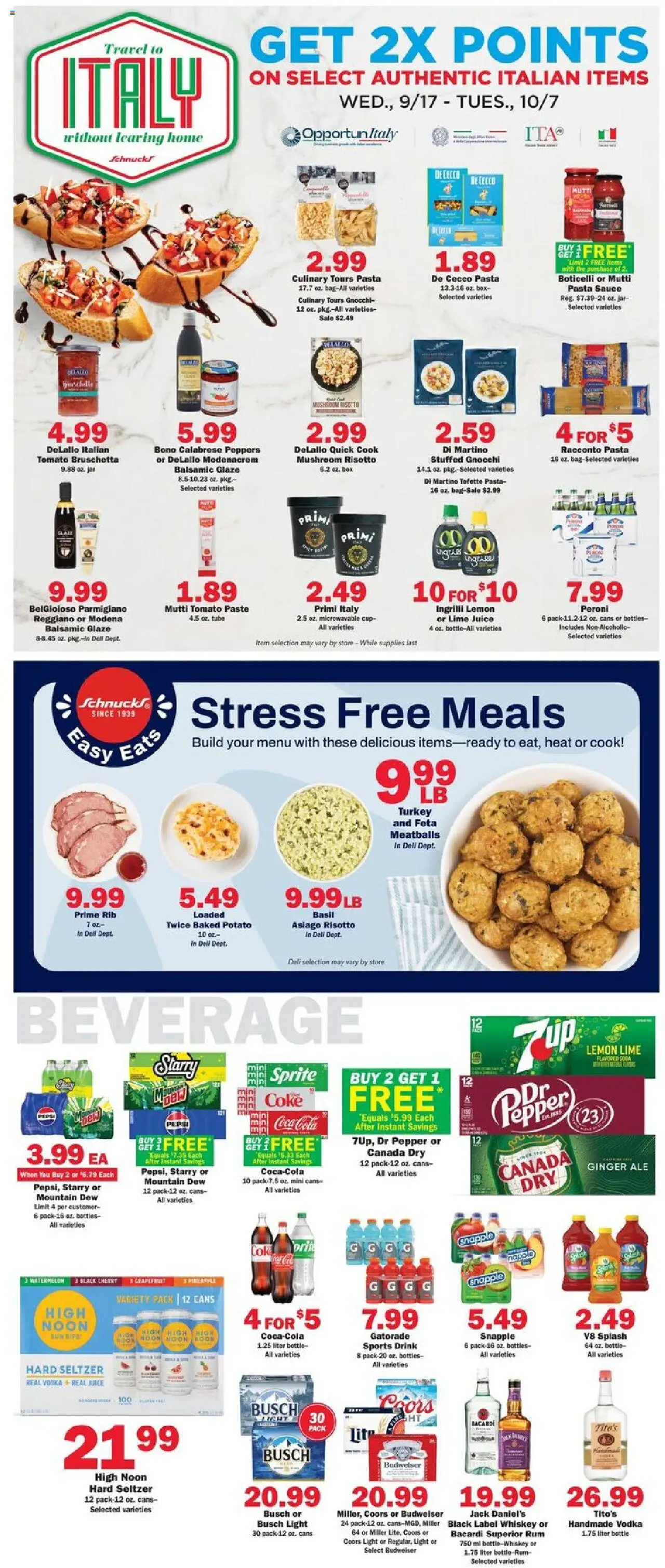 Schnucks Weekly Print Ad - IL - valid from 24.09.2025 | Page: 5 | Products: Pasta, Vodka, Whiskey, Lime