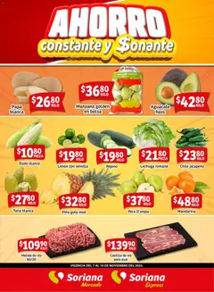 Vista previa de Soriana - Fin de Semana Mercado: Coah, Chih y Dur, nuevo folleto de la tienda, válido en México a partir del 07.11.2025