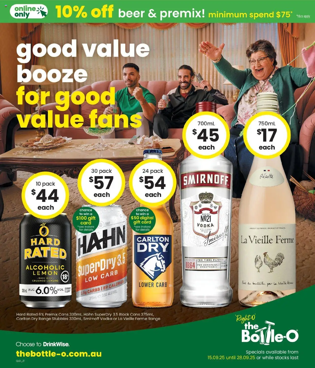 The Bottle-O catalogue - valid from 15.09.2025 | Page: 1 | Products: Beer, Vodka, Lemon, Digital
