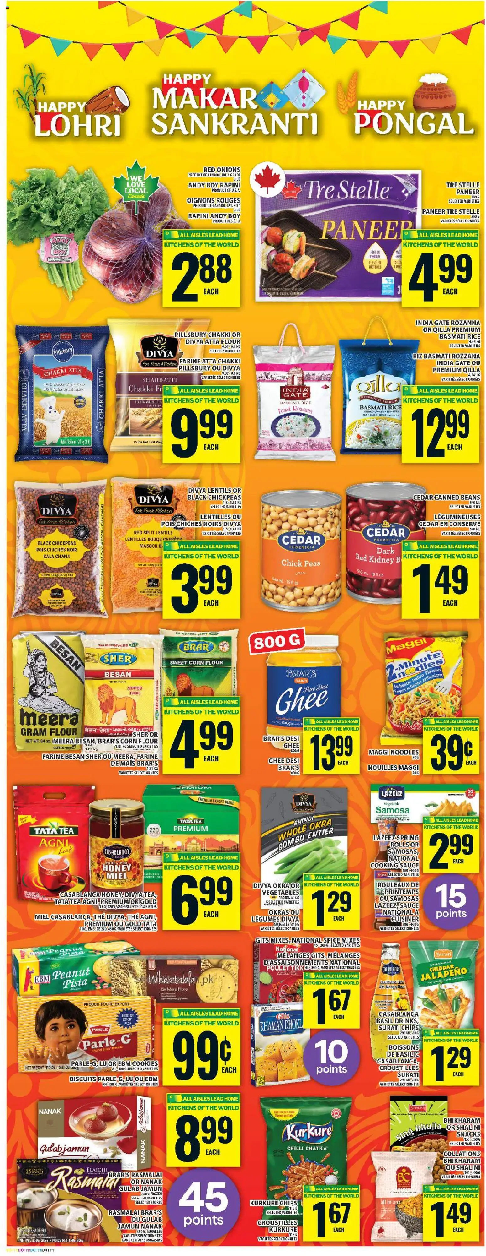 Food Basics flyer valid from 08.01.2026 | Page: 12 | Products: Rice, Tea, Chips, Cookies