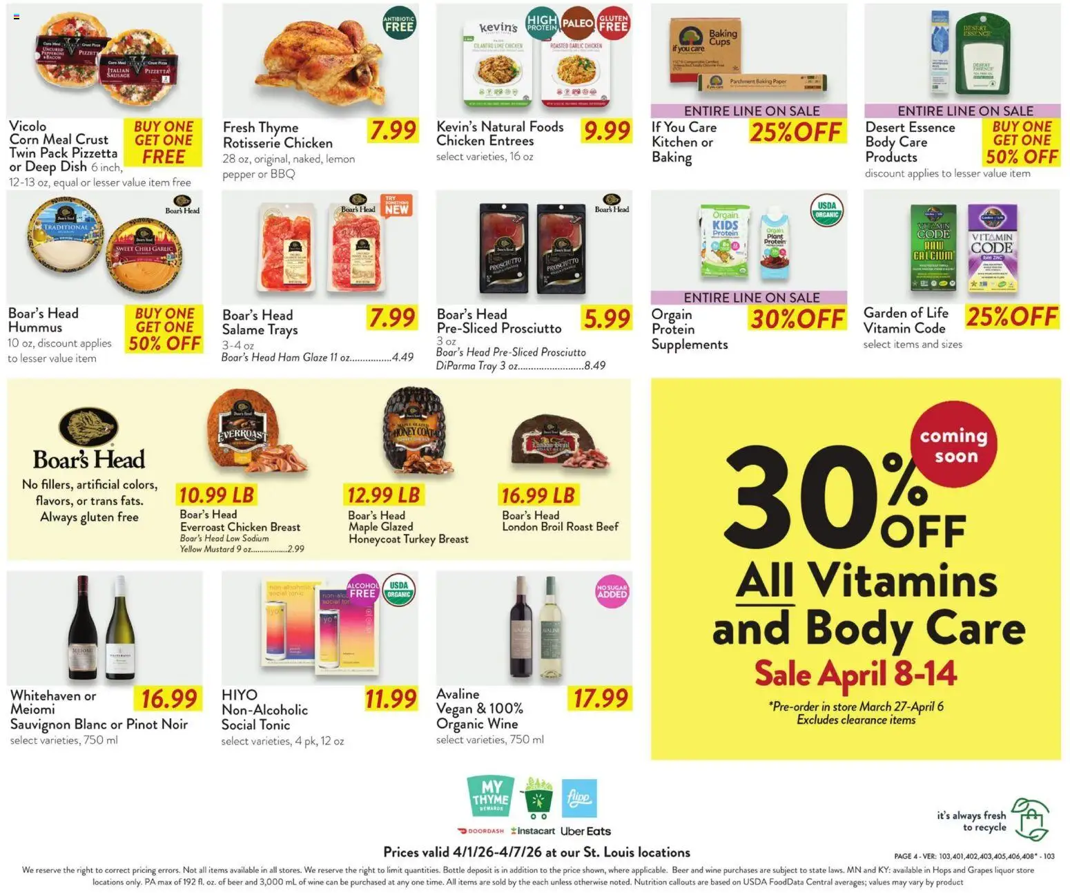 Fresh Thyme Weekly Ad - MO - valid from 01.04.2026 | Page: 9 | Products: Ham, Beer, Beef, Pepper