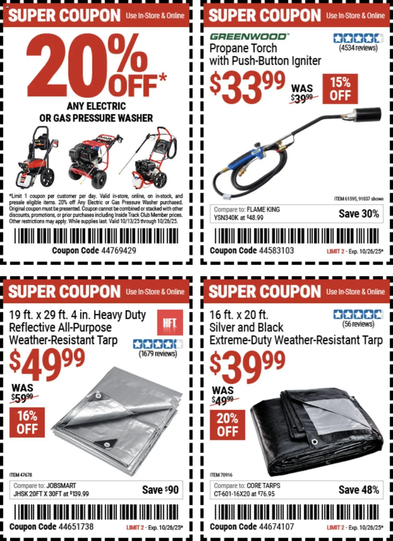 Harbor Freight Coupon Deals - valid from 13.10.2025 | Page: 12 | Products: Washer