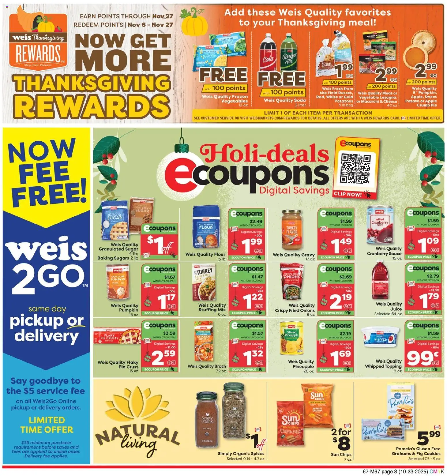 Weis Monthly Ad - valid from 23.10.2025 | Page: 12 | Products: Cheese, Juice, Sugar, Pumpkin