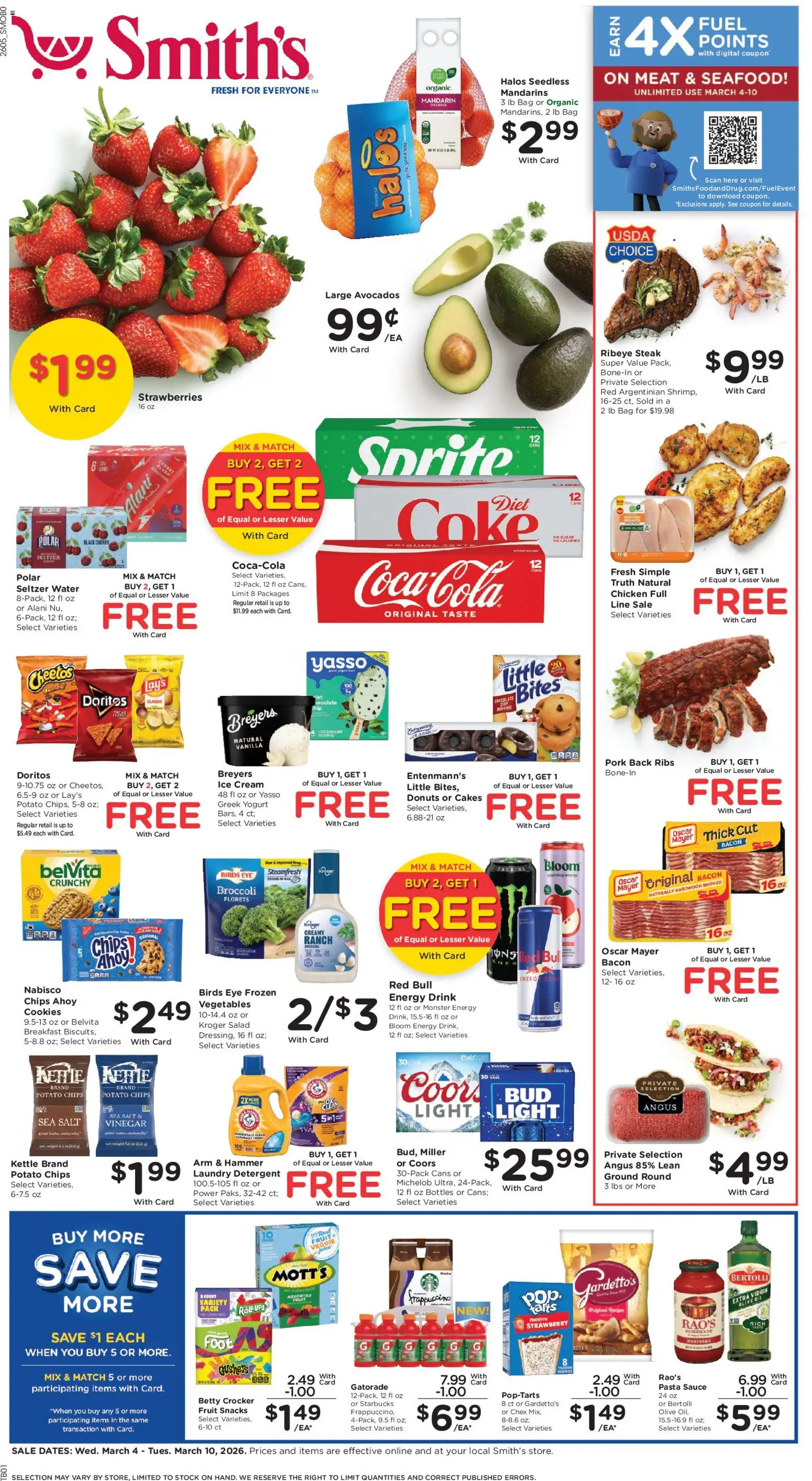 Smith's Weekly Ad - ID - valid from 04.03.2026 | Page: 1 | Products: Vinegar, Cookies, Sauce, Bag