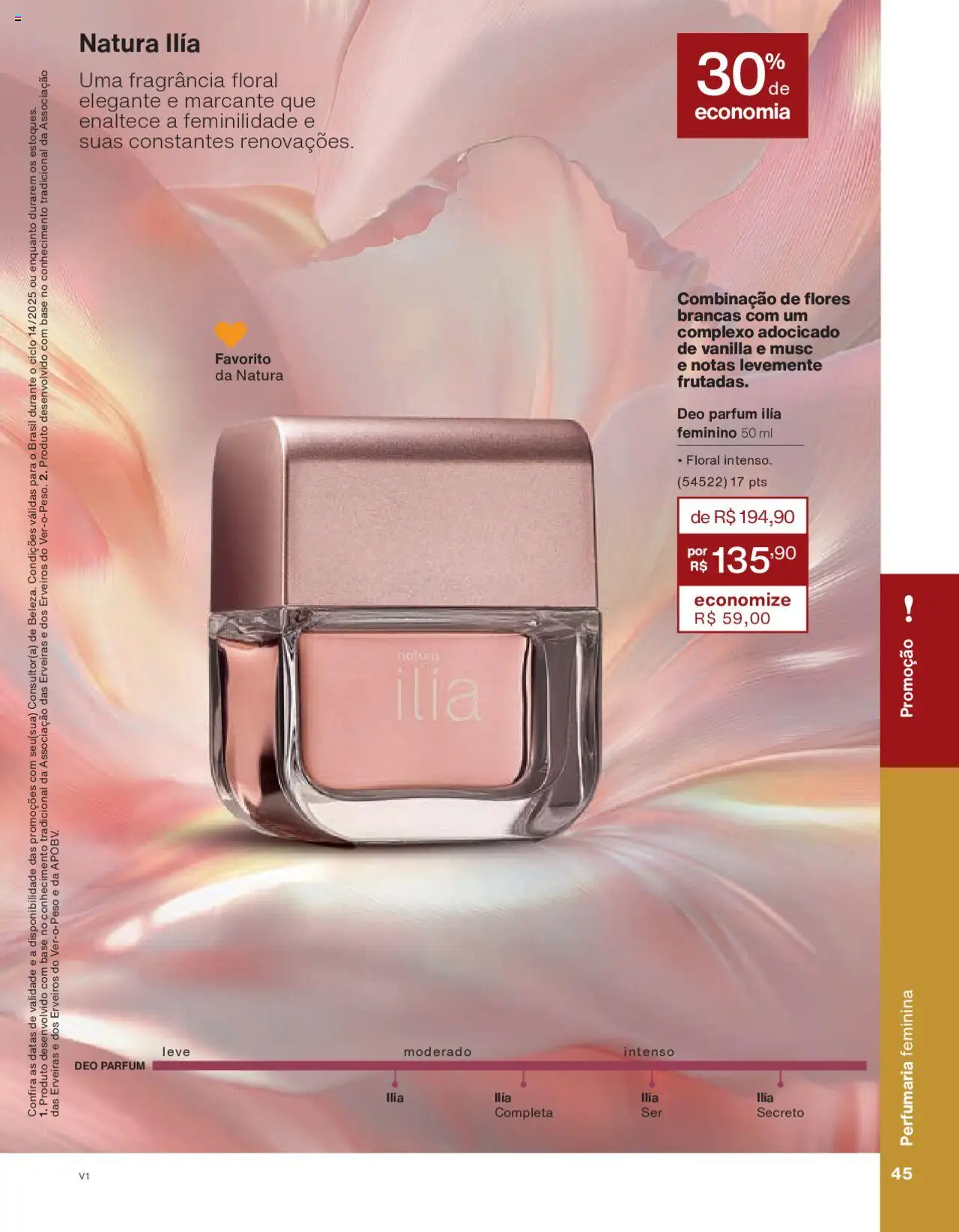 Natura Folheto - válido de 18.08.2025 | Página: 45 | Produtos: Fragrância, Flores, Base