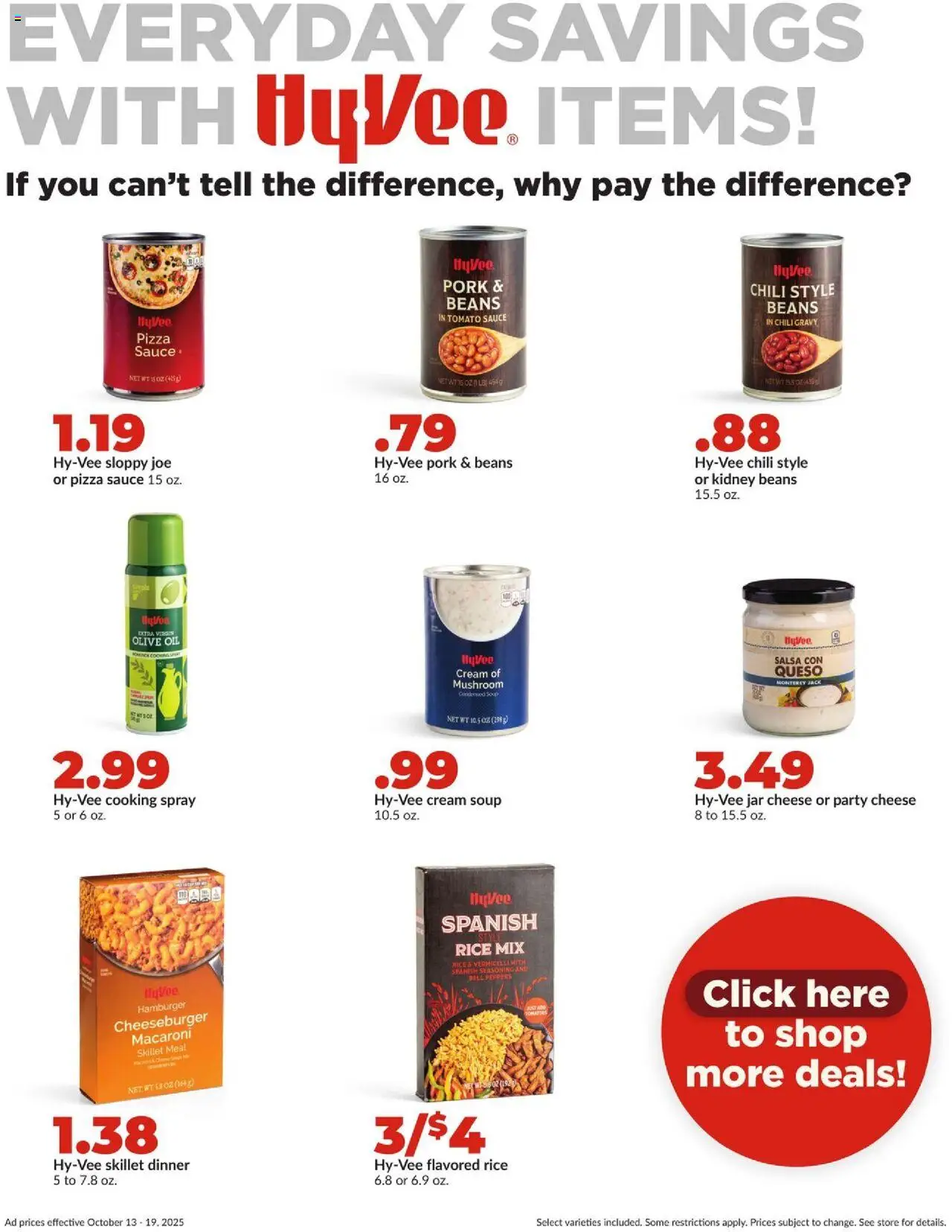 HyVee Weekly Ad - valid from 13.10.2025 | Page: 16 | Products: Peppers, Skillet, Cheese, Cream