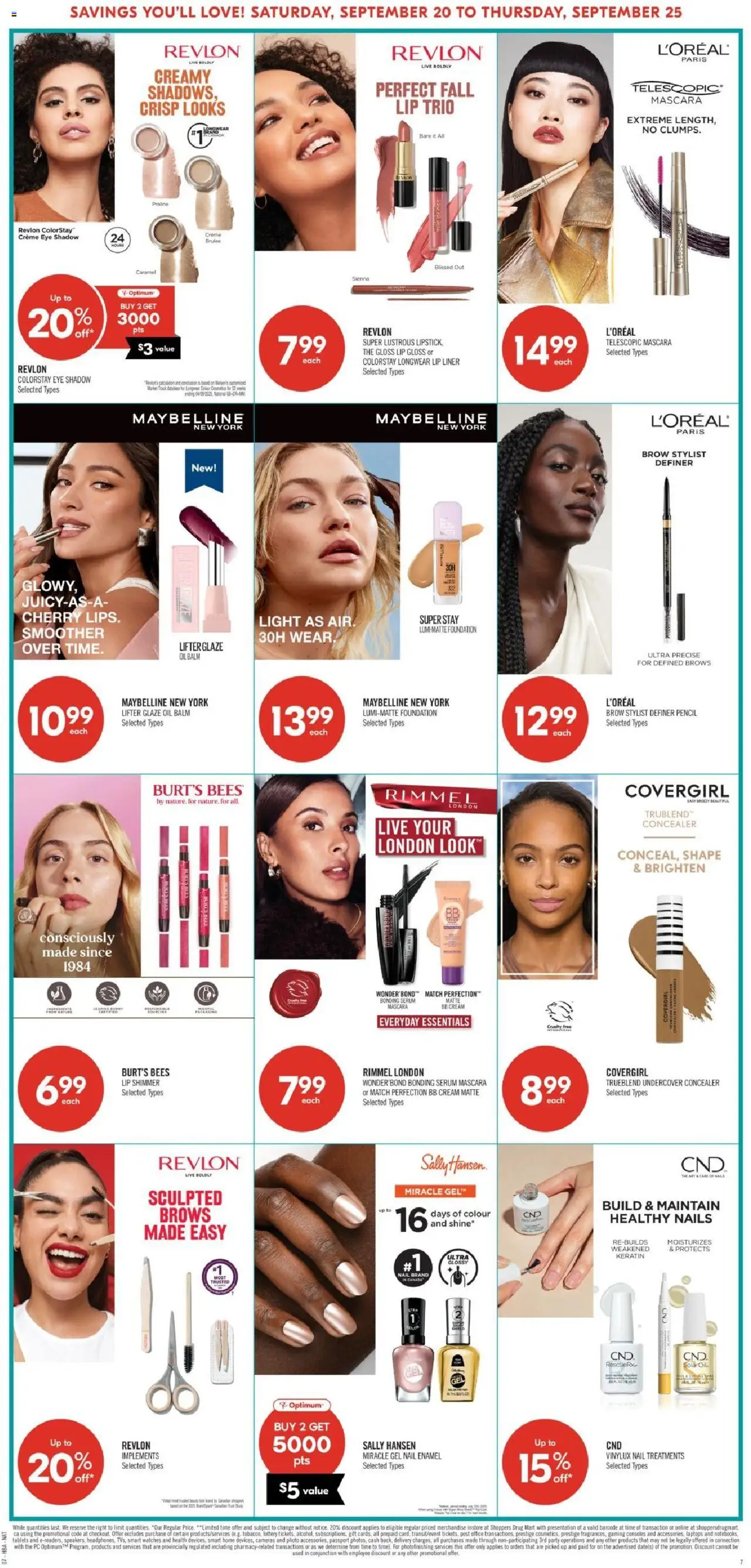 Shoppers flyer valid from 20.09.2025 | Page: 15 | Products: PC, BB cream, Lip gloss, Oil
