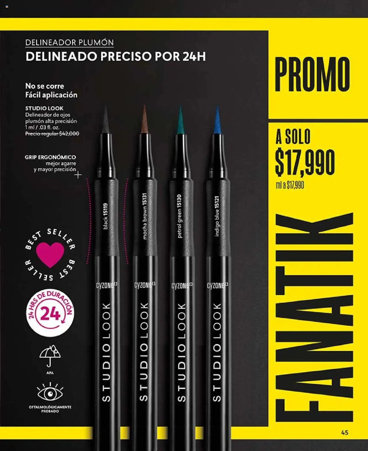 CyZone revista - valida desde el 05.05.2025 | Página: 45 | Productos: Delineador de ojos, Delineador