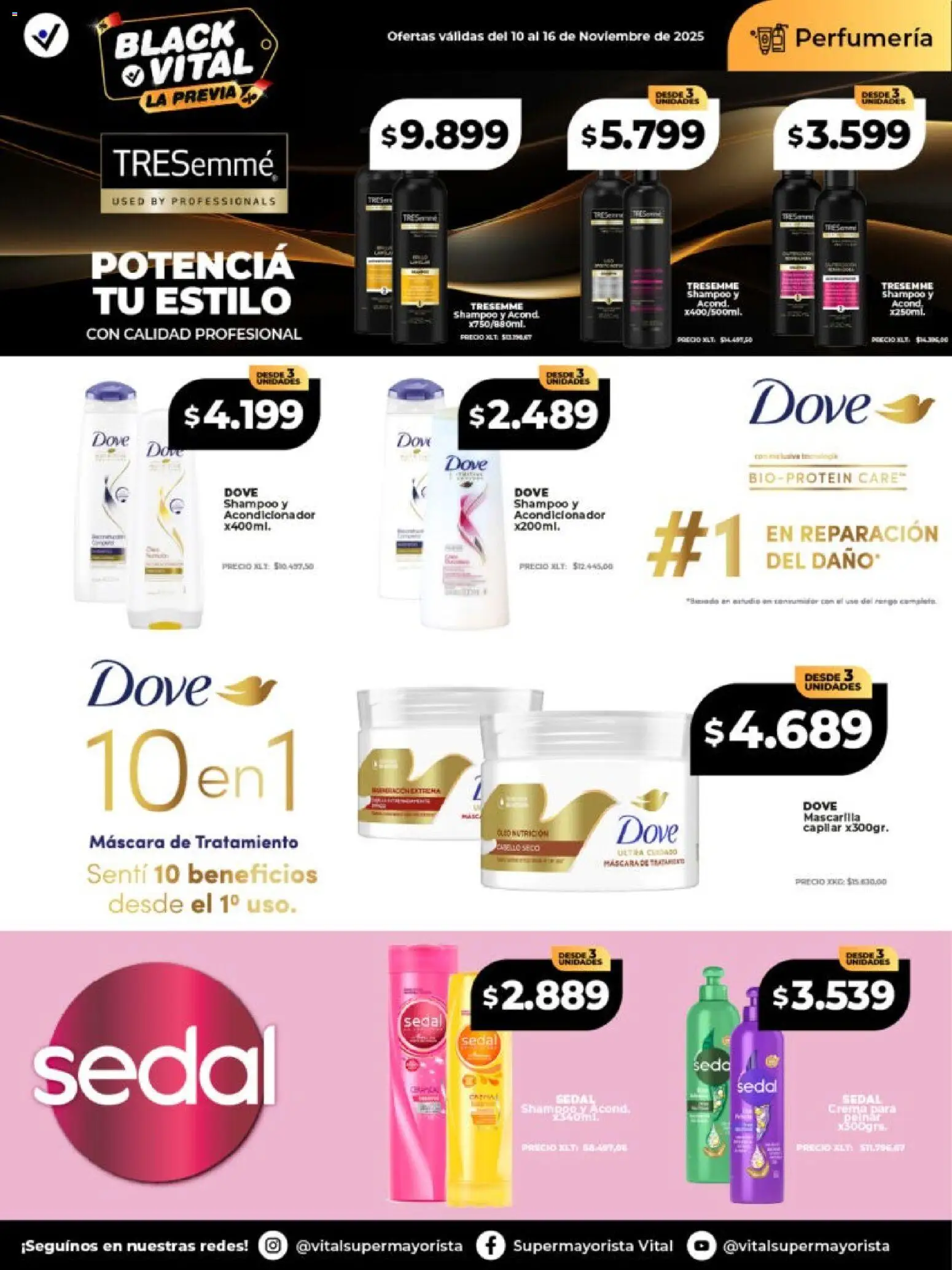 Vital - Ofertas - Resistencia │ válido desde el 10.11.2025 | Página: 5 | Productos: Máscara, Shampoo, Acondicionador, Crema