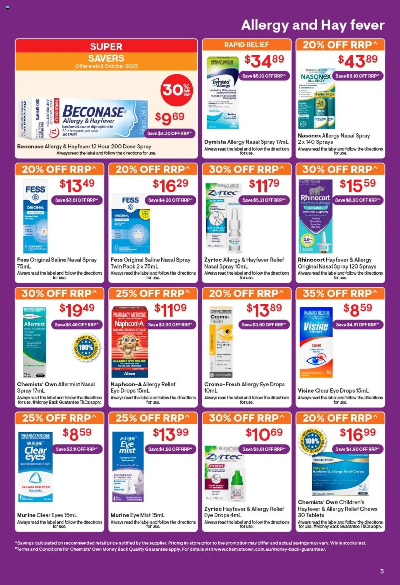 Discount Drug Stores catalogue - valid from 10.09.2025 | Page: 4 | Products: Nasal spray, Tablets, Allergy
