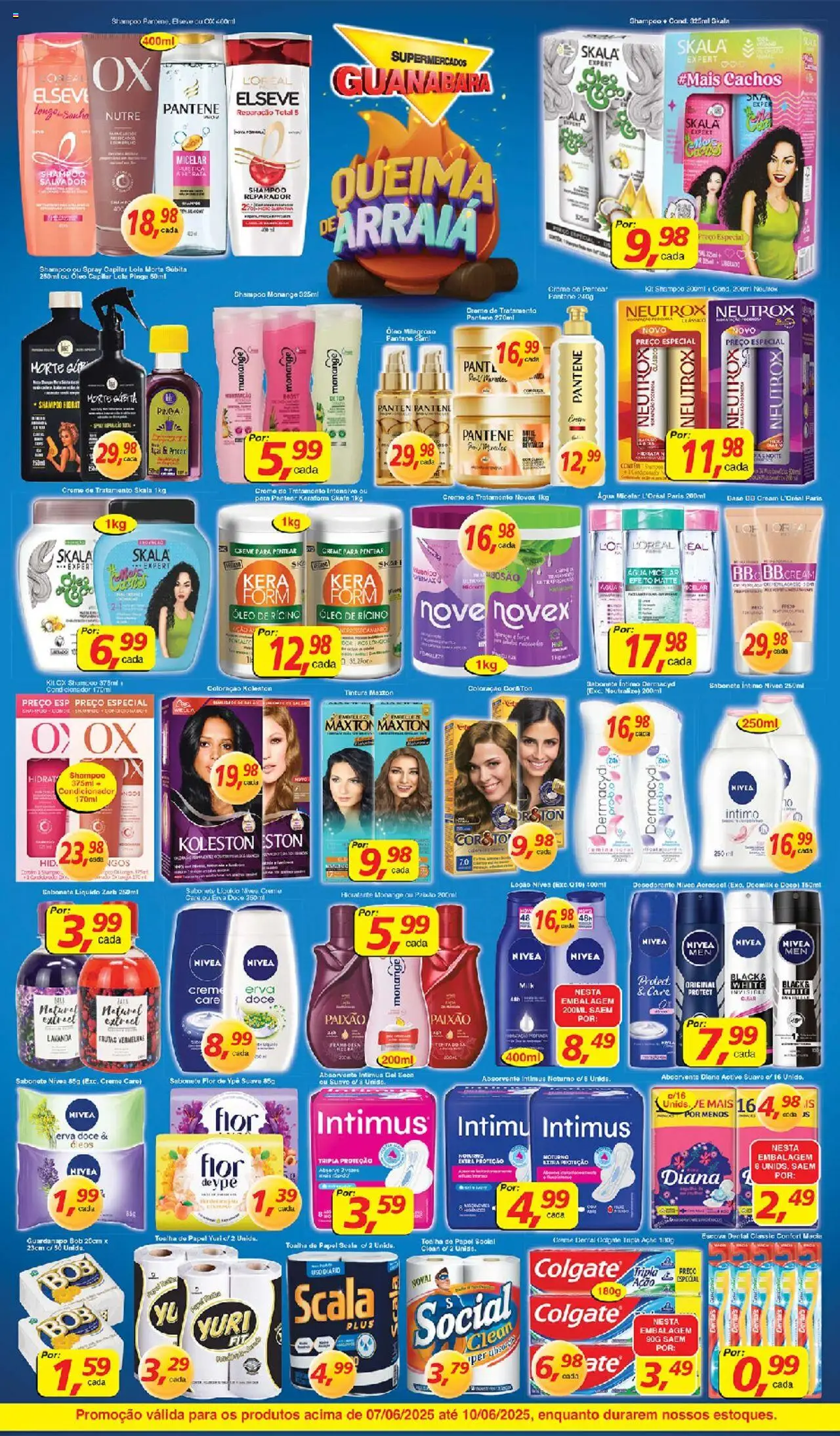 Supermercados Guanabara Folheto - válido de 07.06.2025 | Página: 8 | Produtos: Shampoo, Base, Creme, Açaí