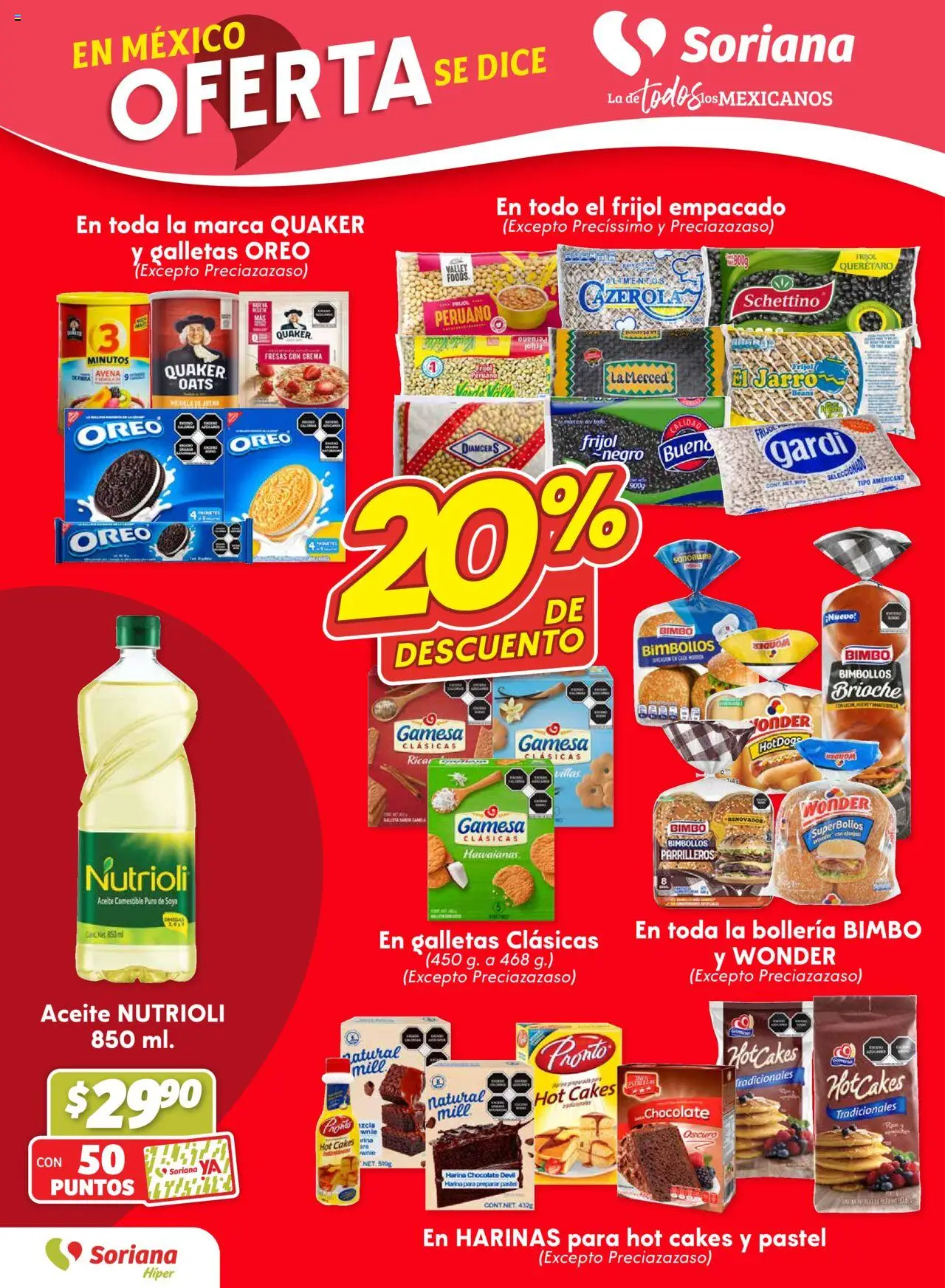Nuevas ofertas de Soriana válidas en toda la República Mexicana desde el 16.10.2025. ¡Encuentra las mejores ofertas en Soriana - Fin de Semana Híper: Ags, Nay, Jal, Qro, Col, Mich, Gto, Hgo, Tlax, Mor, Pue, Gro, Oax, Edo. de Mex, Valle de México, Za! | Página: 2 | Productos: Avena, Pastel, Fresas, Galletas