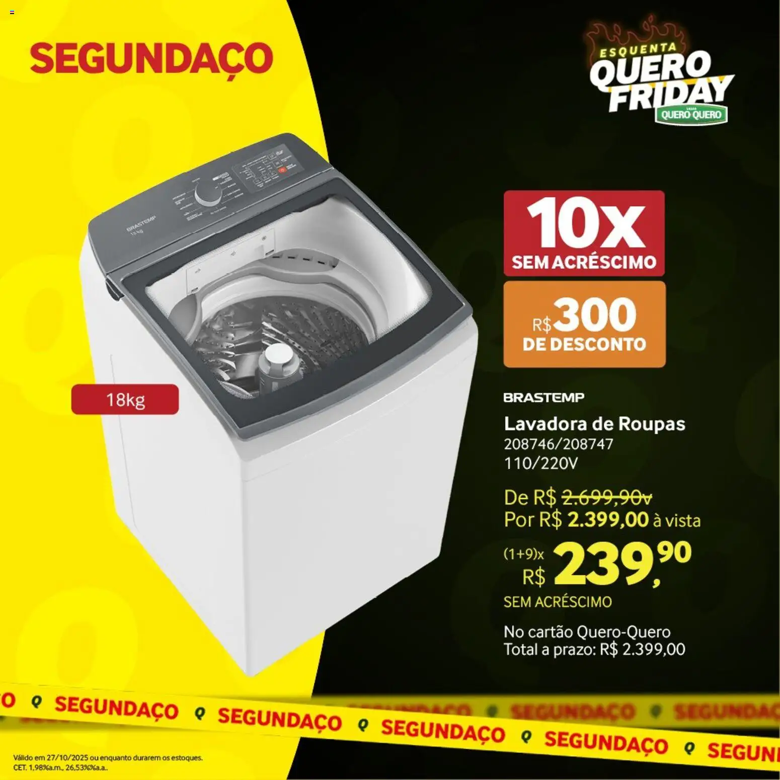Lojas Quero-Quero Folheto - válido de 27.10.2025 | Página: 4 | Produtos: Lavadora de roupas, Roupas