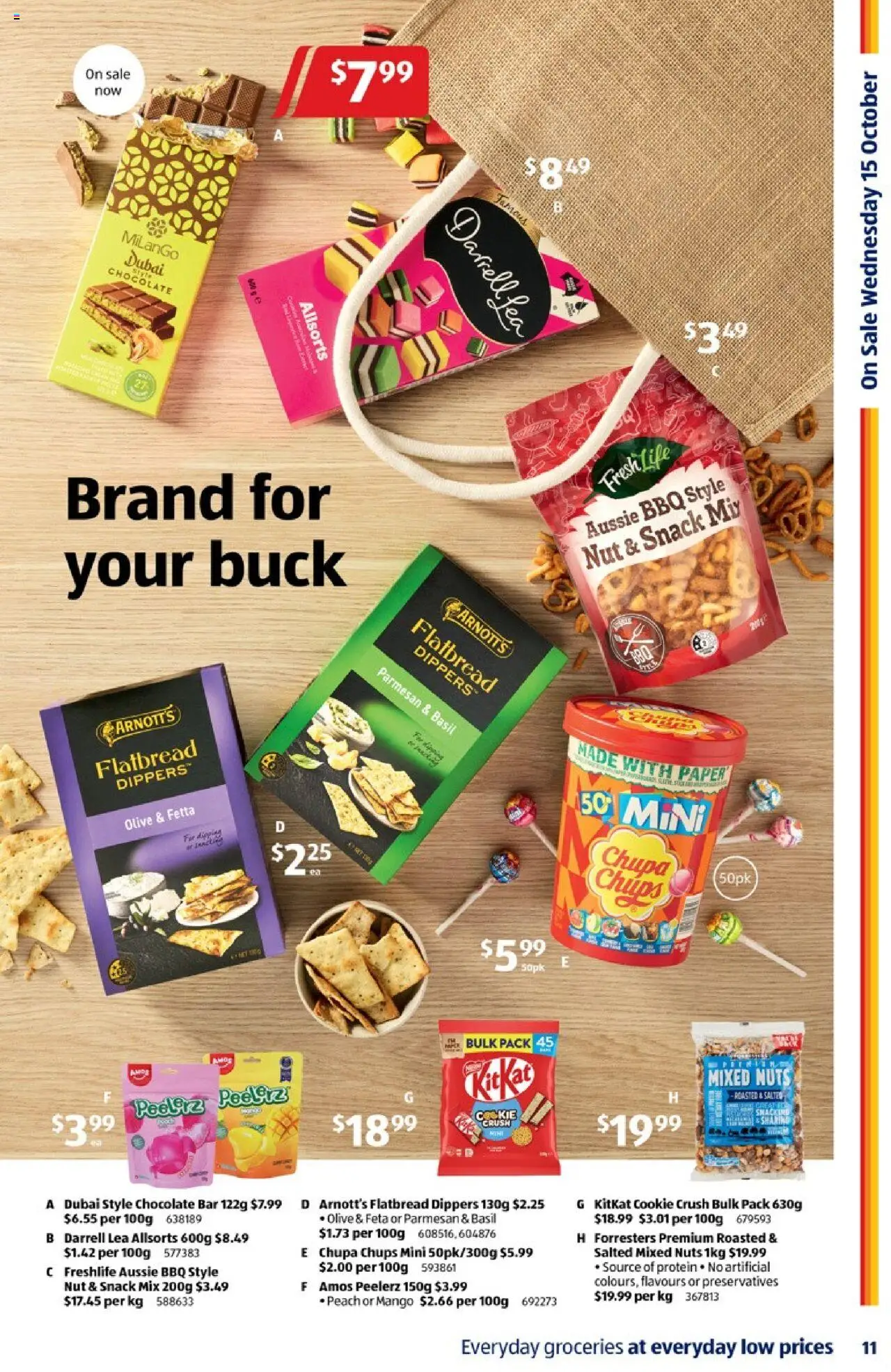 Aldi catalogue - valid from 15.10.2025 | Page: 11 | Products: Chocolate, Nuts, Mango, Peach
