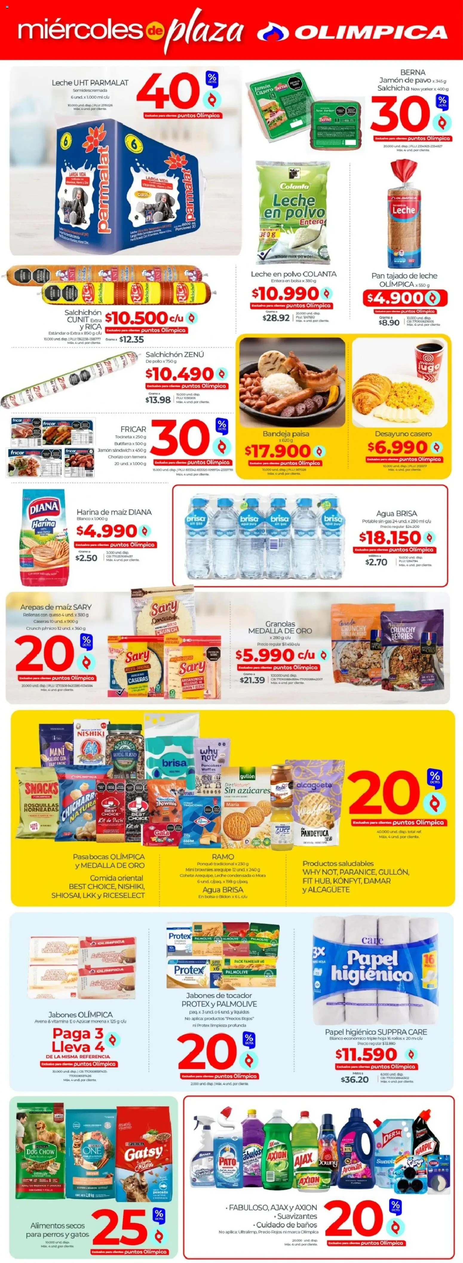 Olímpica revista - valida desde el 22.10.2025 | Página: 2 | Productos: Ponqué, Mora, Leche, Pan