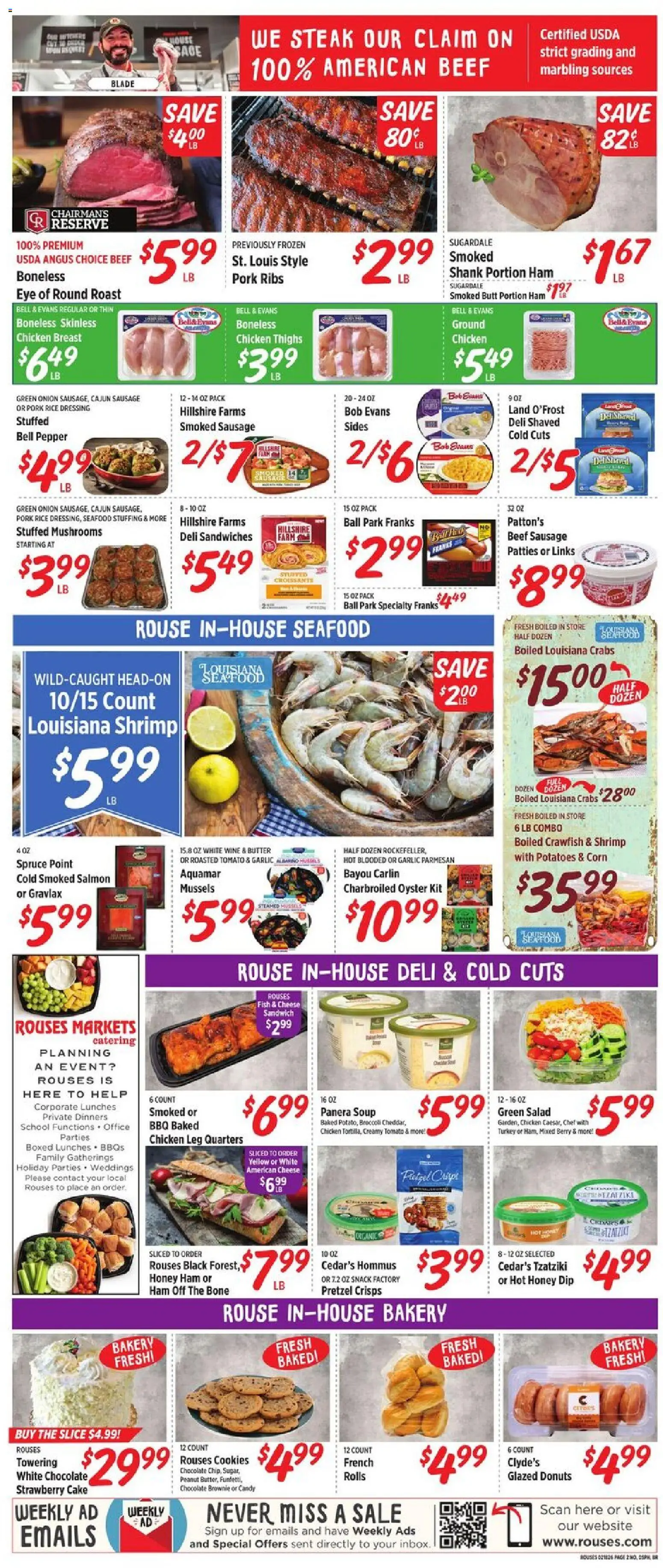 Rouses Weekly Ad - valid from 18.02.2026 | Page: 5 | Products: Corn, Chocolate, Ham, Rice