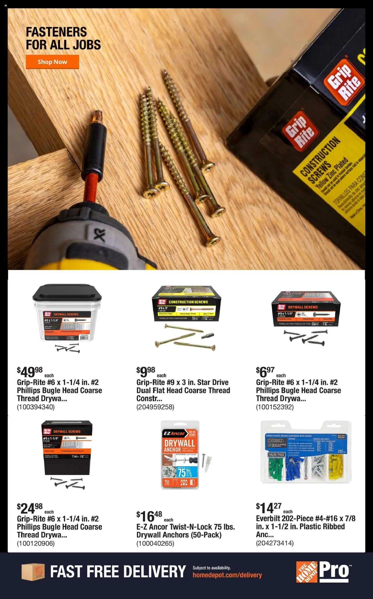 Home Depot Shop Pro Ad - PA - valid from 13.04.2026 | Page: 3 | Products: Zinc, Anchor