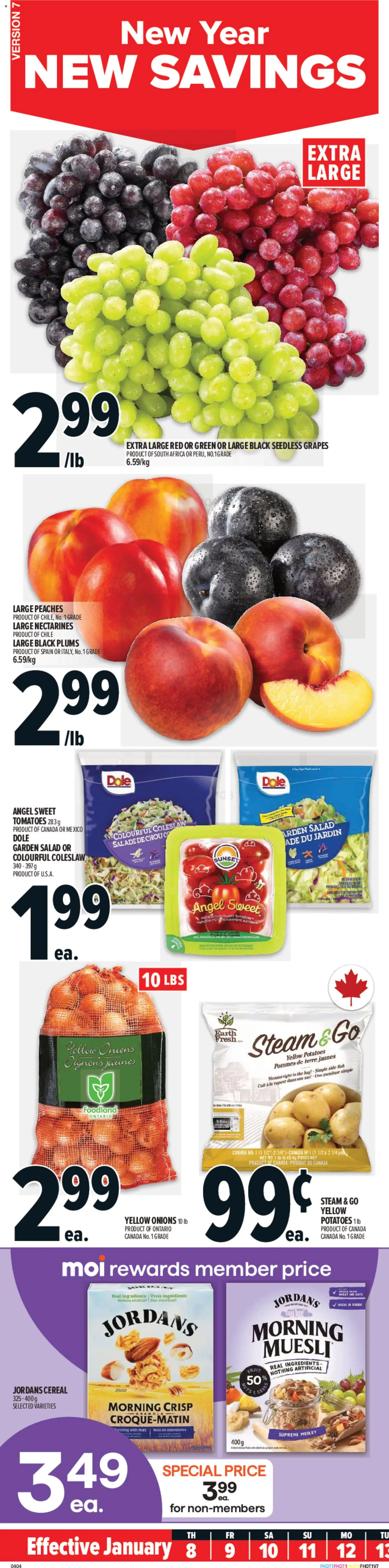 Metro flyer valid from 08.01.2026 | Page: 1 | Products: Nuts, Salad, Potatoes, Tomatoes