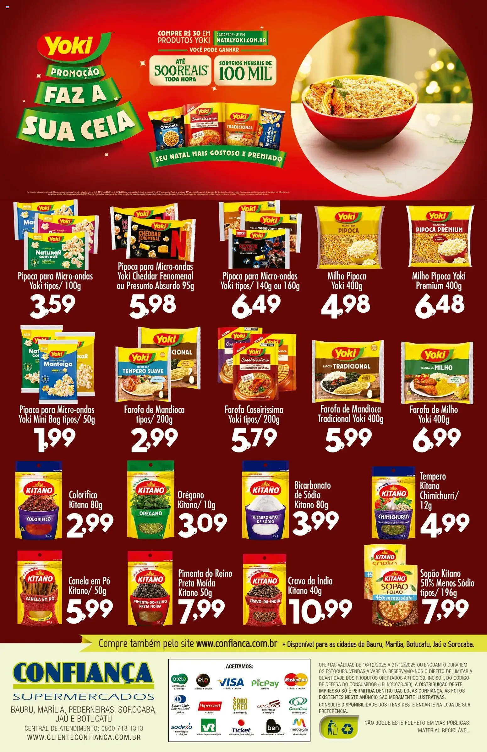 Confiança Folheto - válido de 16.12.2025 | Página: 2 | Produtos: Amendoim, Presunto, Microondas, Canela