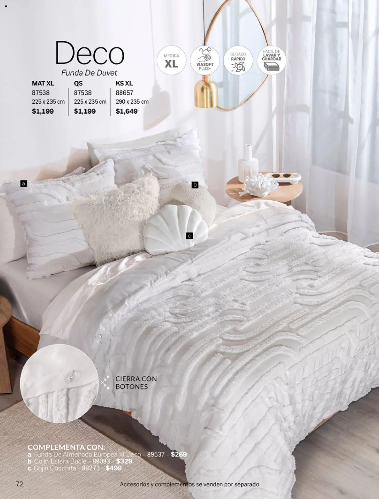 Nuevas ofertas de Vianney válidas en toda la República Mexicana desde el 06.03.2026. ¡Encuentra las mejores ofertas en Vianney catálogo Tu hogar, nuestra pasión! | Página: 74 | Productos: Funda, Funda de almohada, Almohada