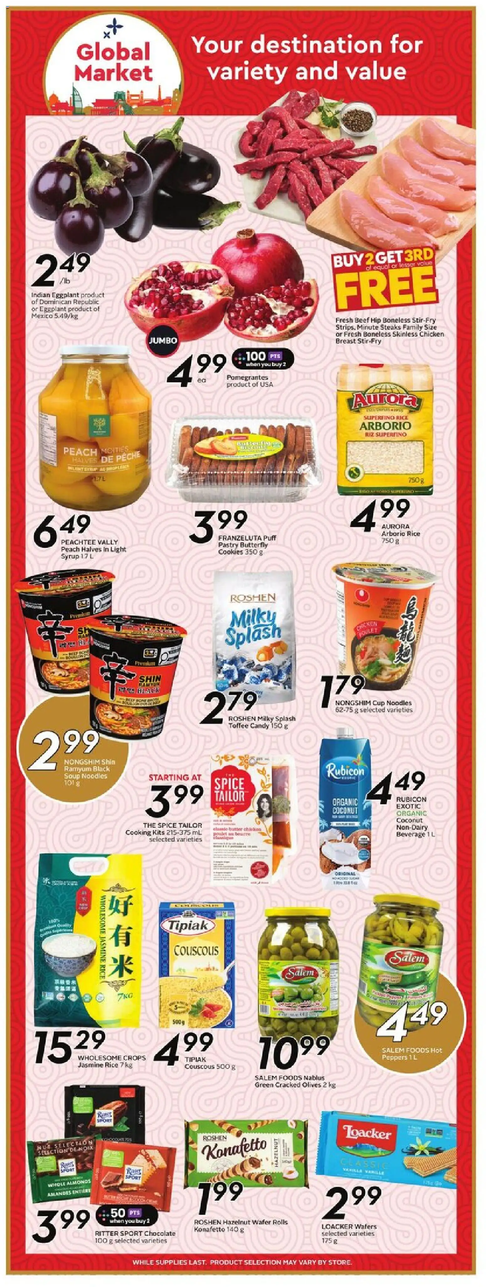 Safeway flyer valid from 06.11.2025 | Page: 14 | Products: Rice, Noodles, Beef, Butter