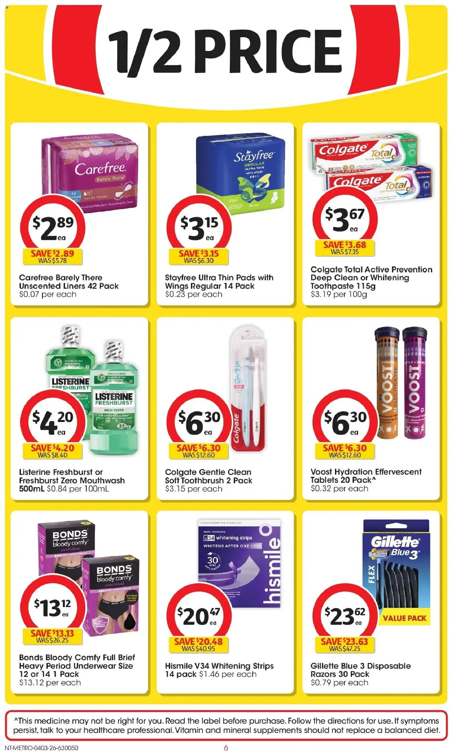 Coles catalogue - valid from 04.03.2026 | Page: 6 | Products: Cleaner, Mouthwash, Toothbrush, Vitamin