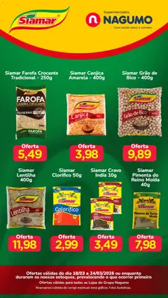 Nagumo ofertas Siamar - Pré-Visualização do folheto da loja Nagumo, válido de 18.03.2026