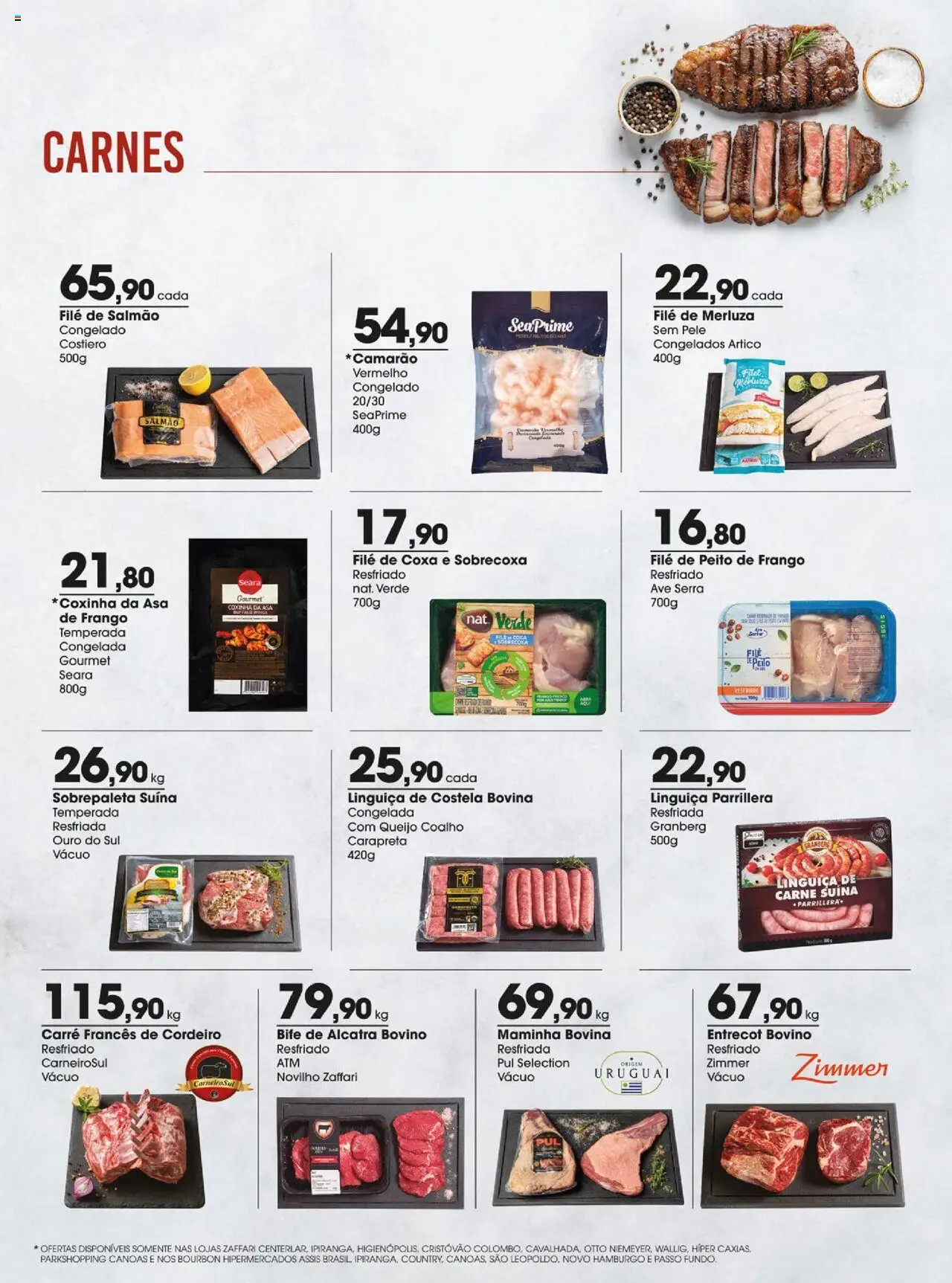 Zaffari Folheto - válido de 29.07.2025 | Página: 12 | Produtos: Alcatra, Maminha, Queijo, Frango