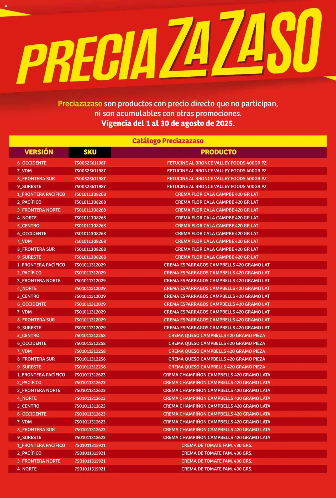 Nuevas ofertas de Soriana válidas en toda la República Mexicana desde el 01.08.2025. ¡Encuentra las mejores ofertas en Soriana - Catálogo Preciazazaso Mercado Nacional! | Página: 32 | Productos: Crema, Tomate, Queso, Espárragos