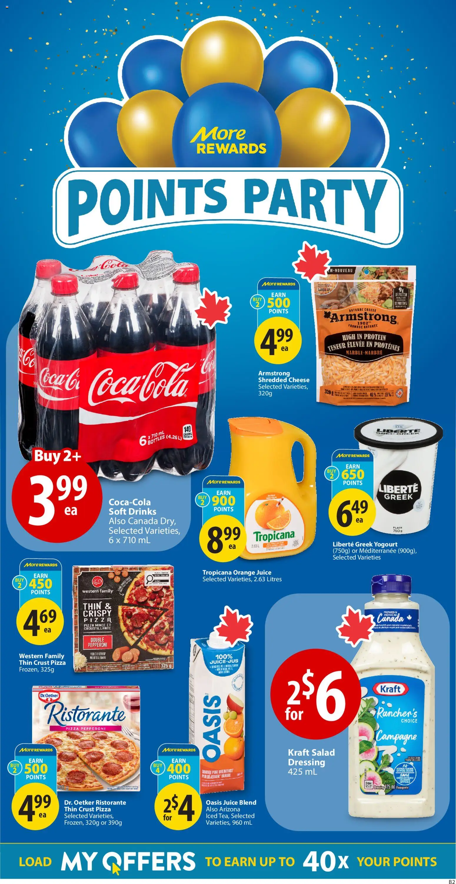 Save on foods flyer valid from 26.02.2026 | Page: 14 | Products: Salad, Cheese, Pizza, Juice