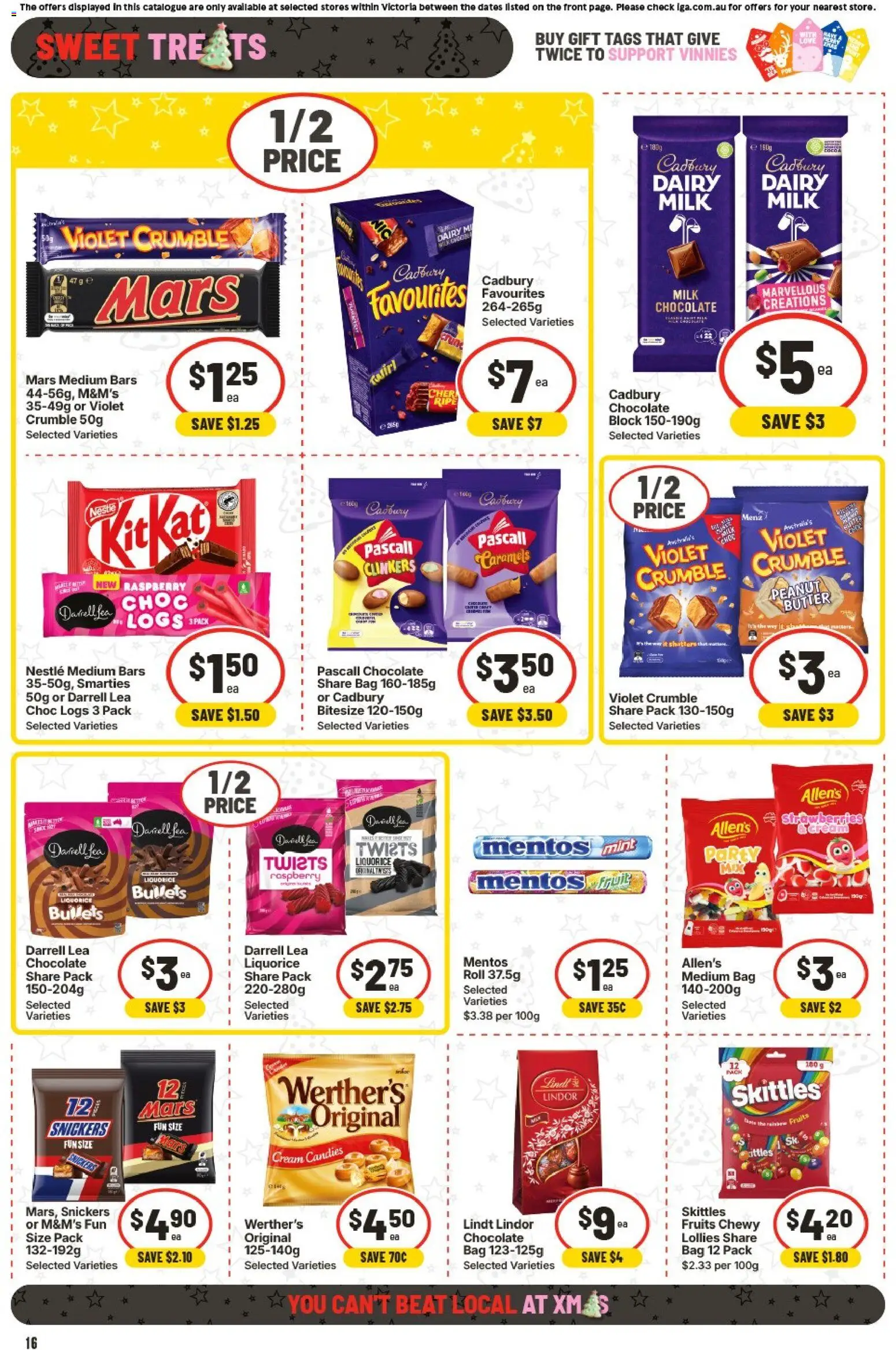 IGA catalogue - valid from 26.11.2025 | Page: 16 | Products: Milk, Dairy, Chocolate, Lollies