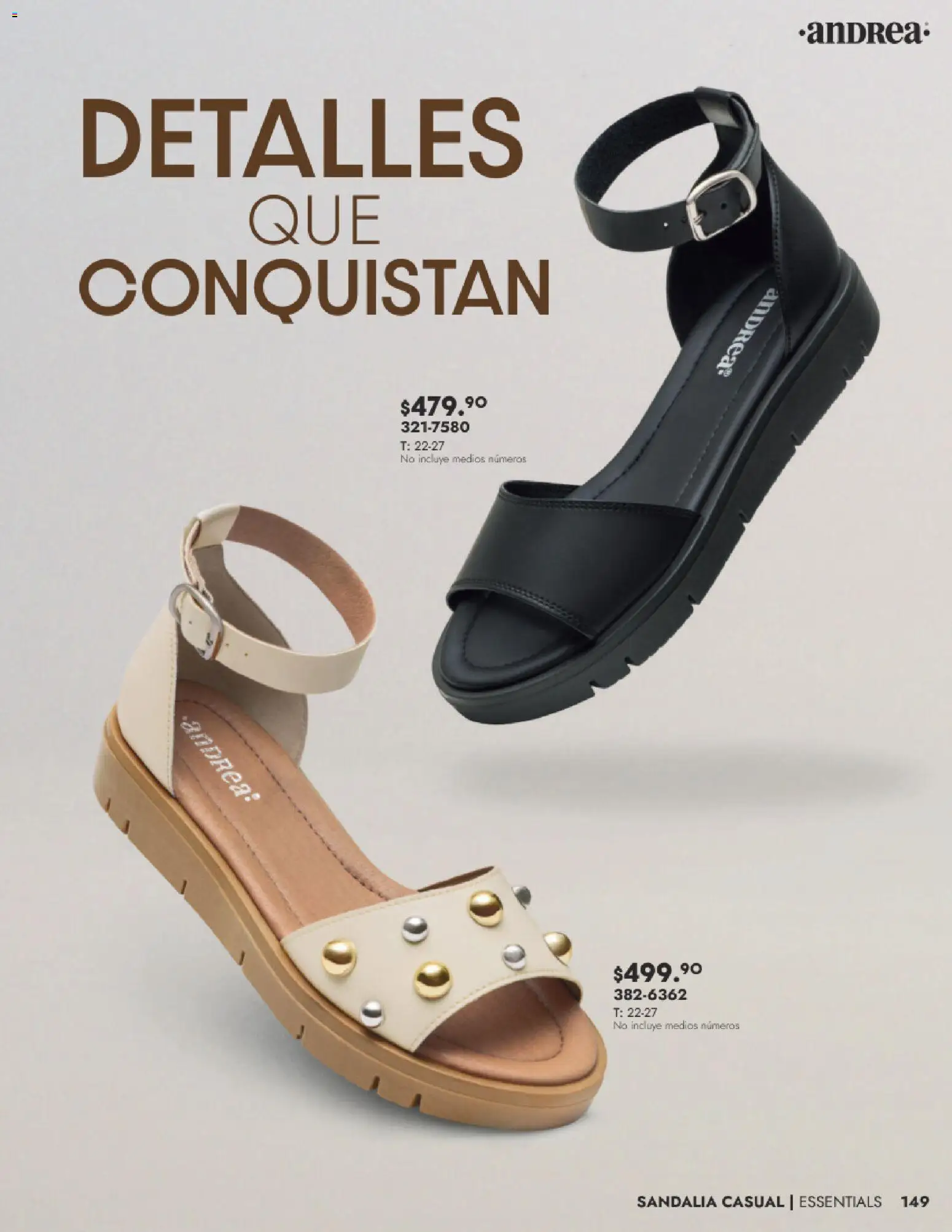 Nuevas ofertas de Andrea válidas en toda la República Mexicana desde el 24.08.2025. ¡Encuentra las mejores ofertas en Andrea - Catálogo Calzado Dama! | Página: 149