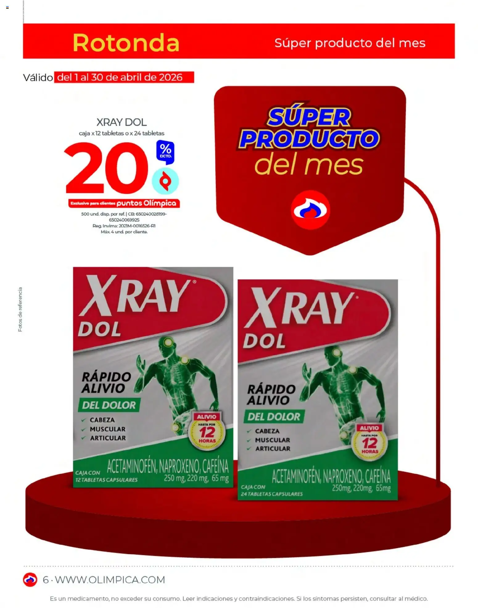 Olímpica revista - valida desde el 01.04.2026 | Página: 6 | Productos: Caja